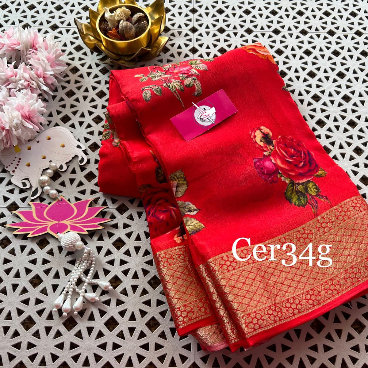 Red Color and intricate designs. Perfect for elevating your style with elegance at any occasion.