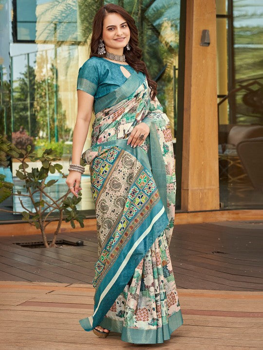 Soft Pattu Art Silk Saree Blue Designer Wedding Edition
