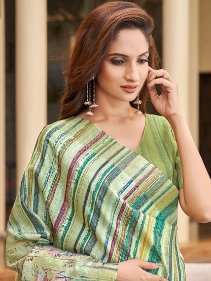 Artistry in Silk: Handloom Pattu Saree in green