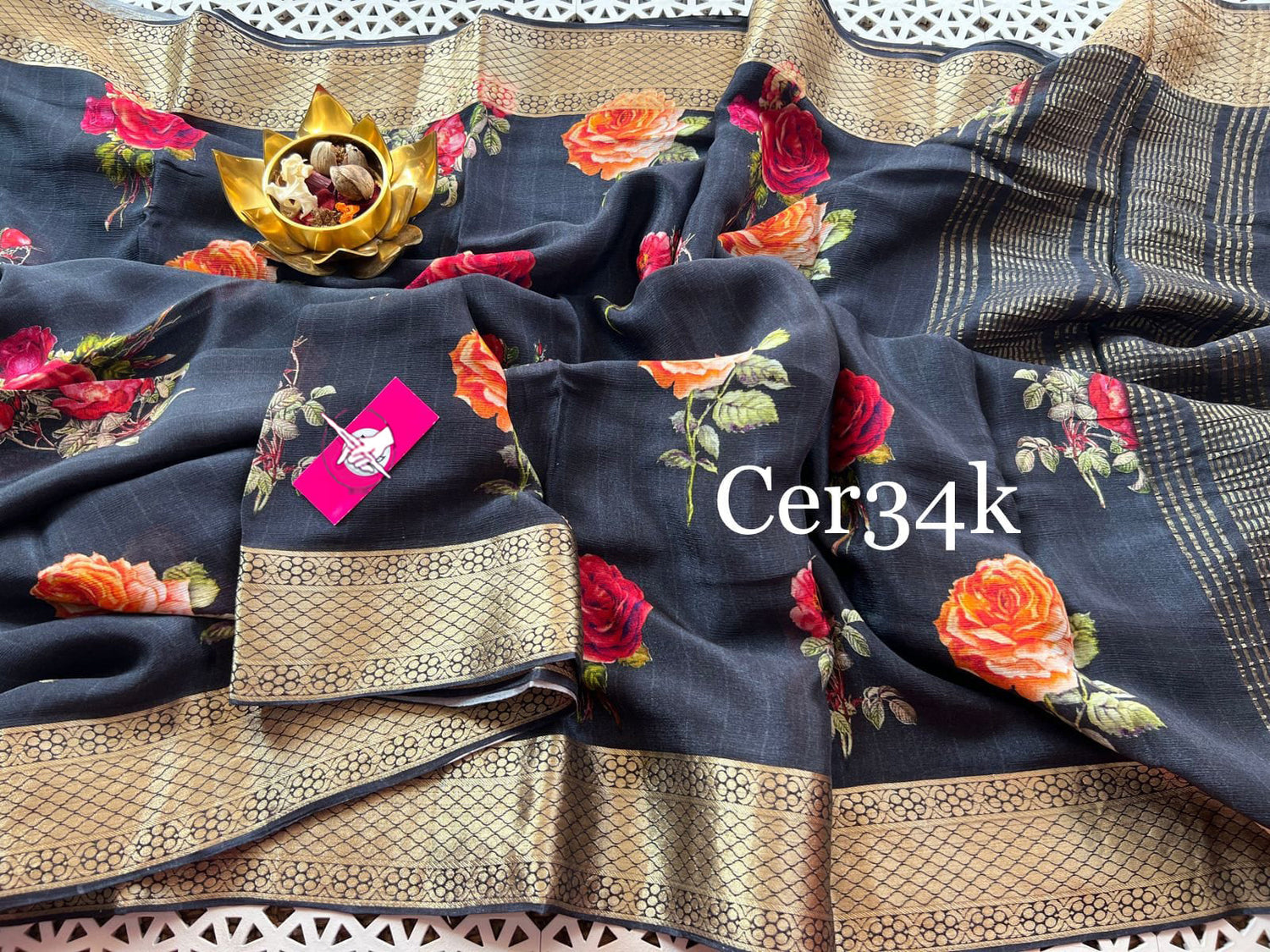 Minimalist Grey Traditional Silk Saree With Subtle Digital Prints For Everyday Wear