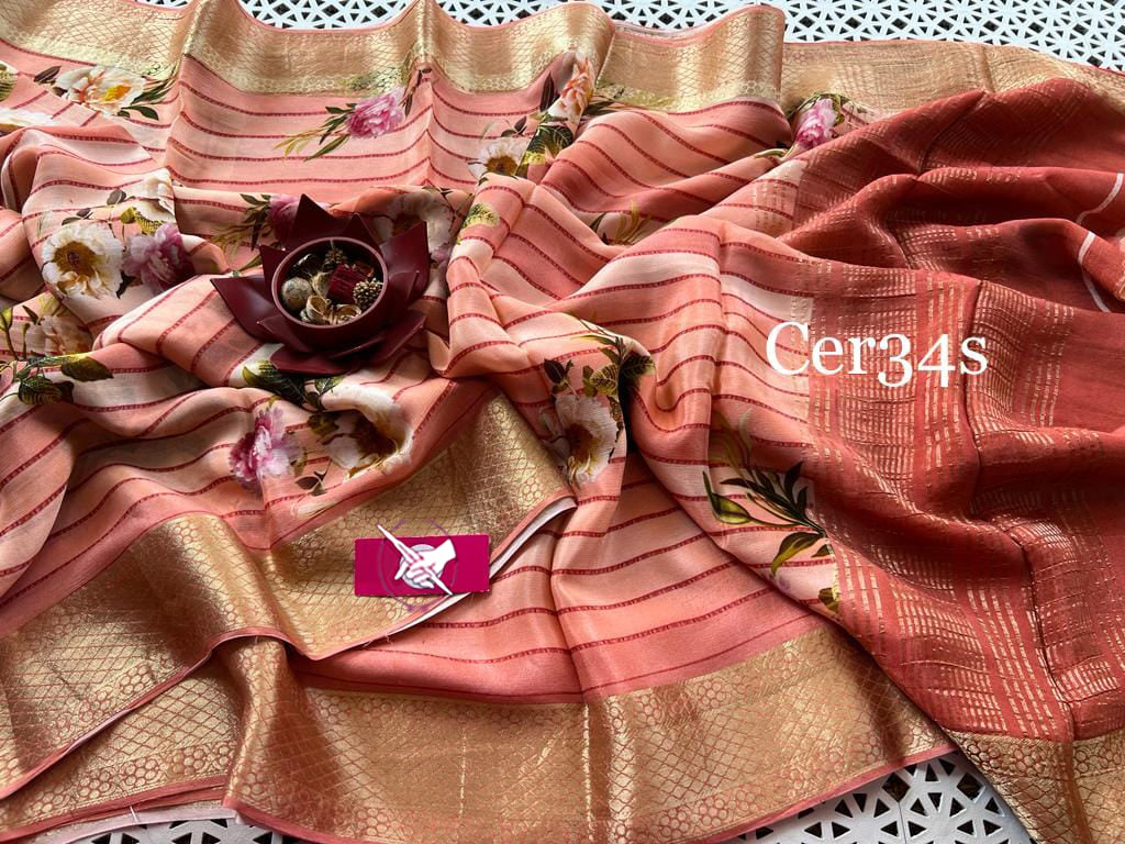 Comfort Fit Pink Digital Printed Soft Silk Saree For Regular Wear