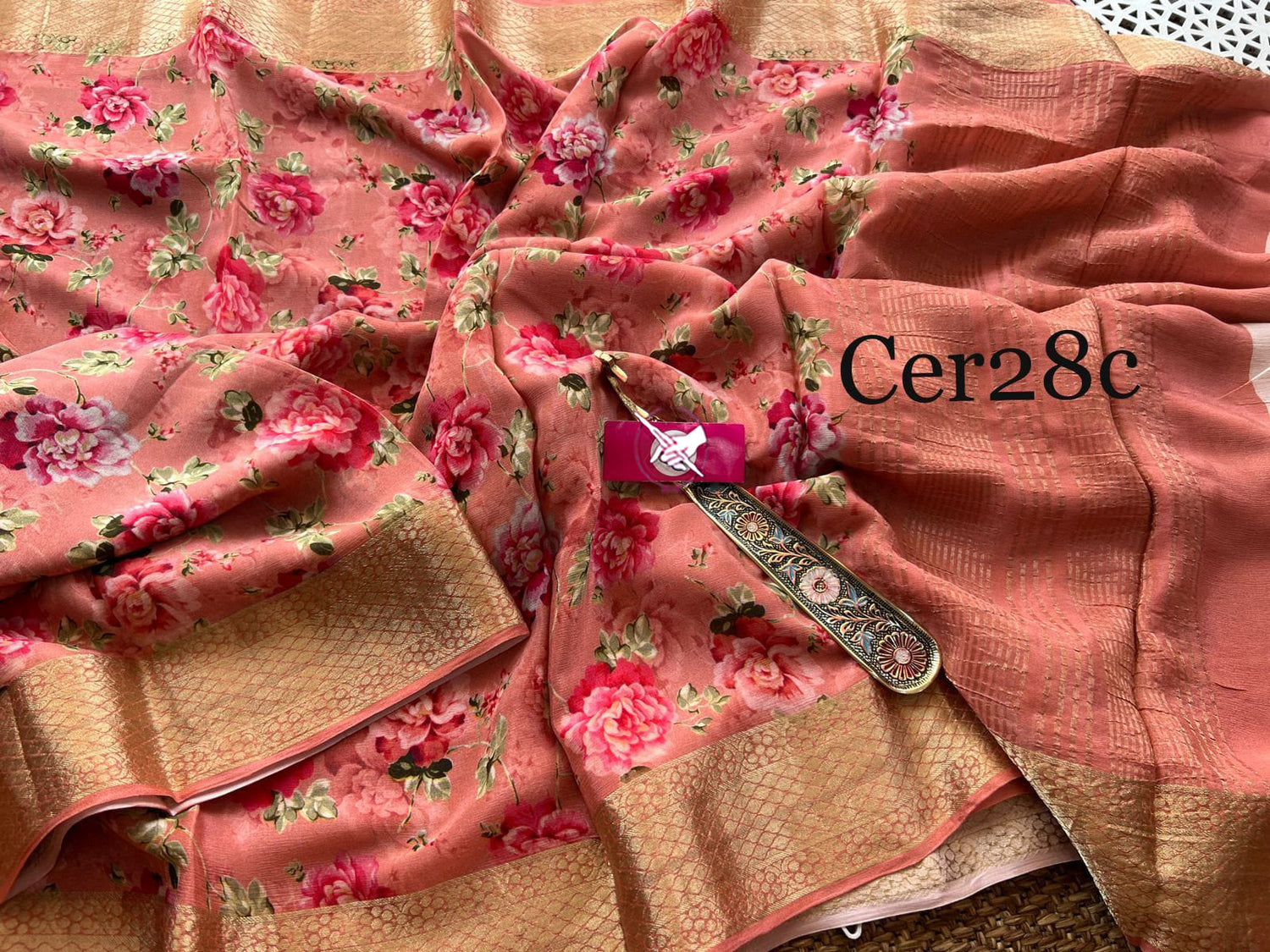 Artful Pink Digital Print Soft Silk Saree With Traditional Touch For Daily Wear