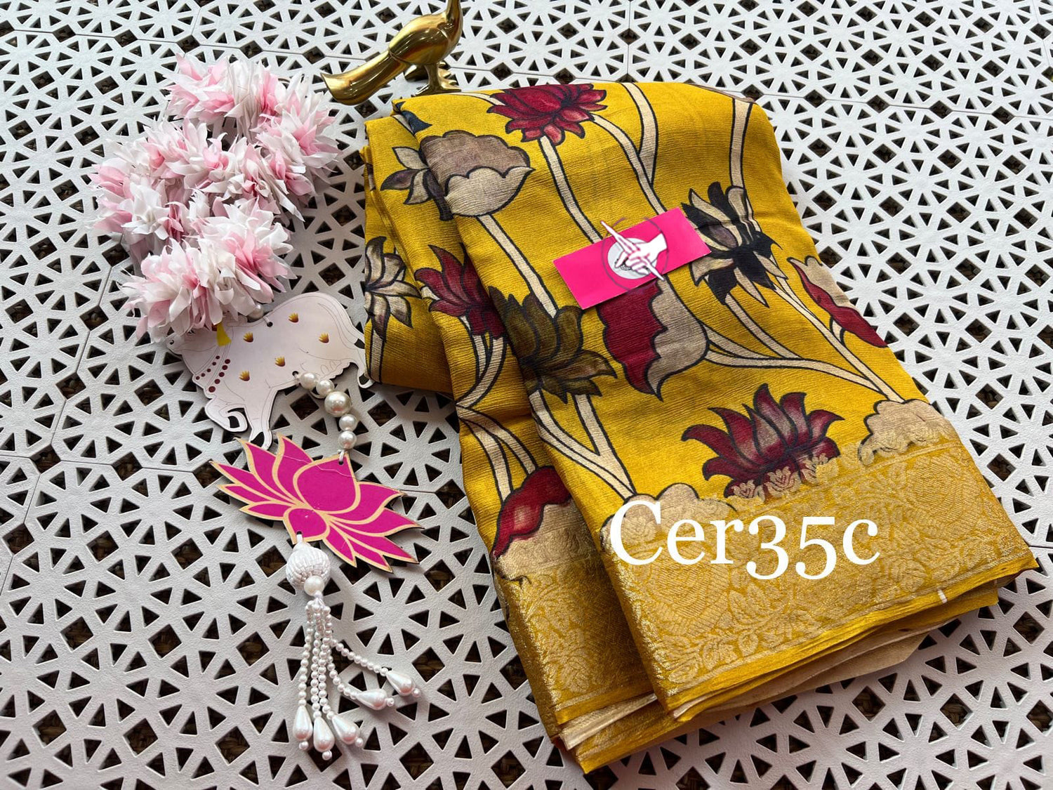 Graceful Yellow Daily Wear Soft Silk Saree With Digital Prints And Ethnic Charm