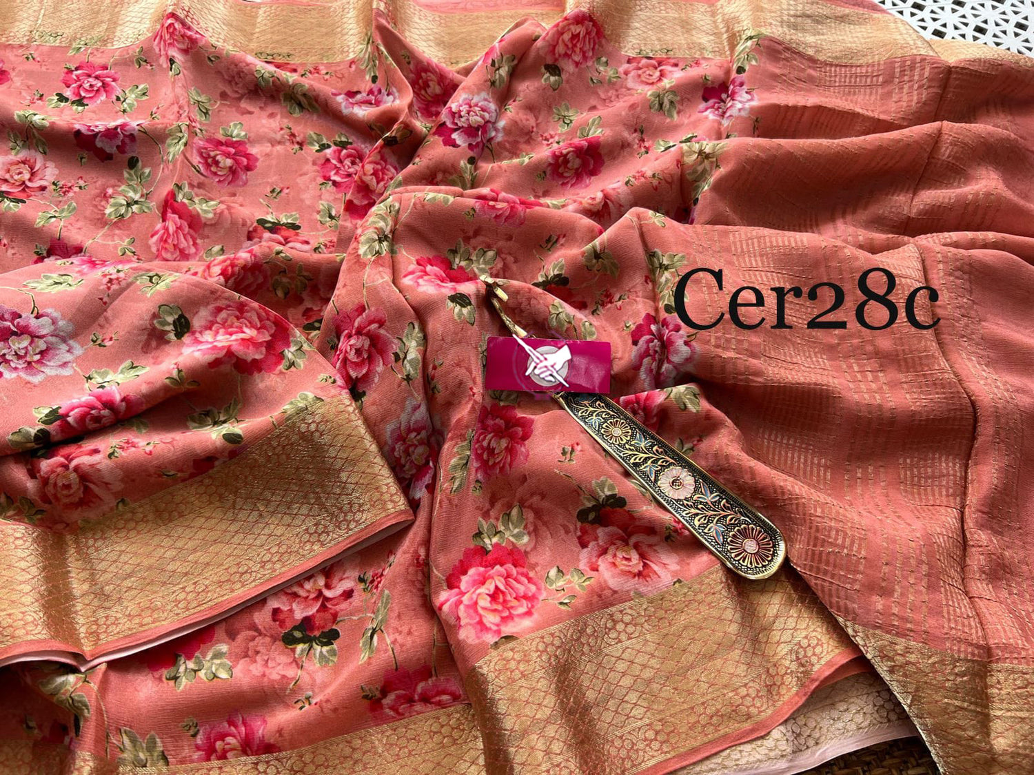 Artful Pink Digital Print Soft Silk Saree With Traditional Touch For Daily Wear