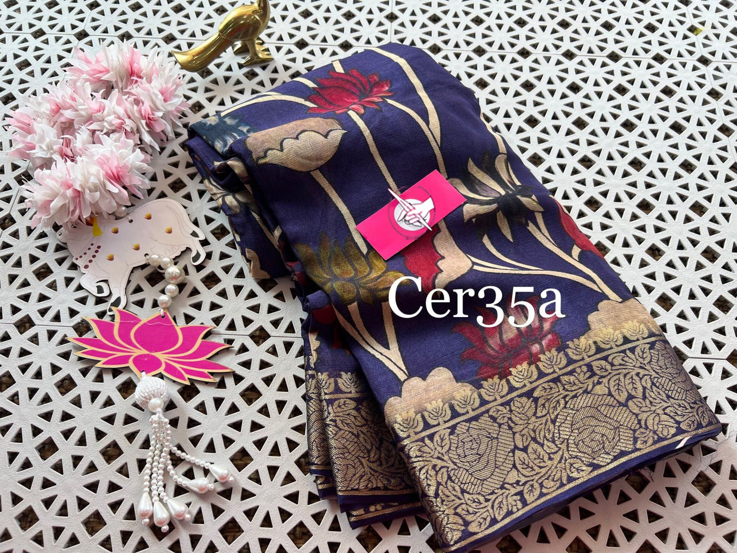 Stylish Blue Digital Print Soft Silk Saree For Casual And Workwear