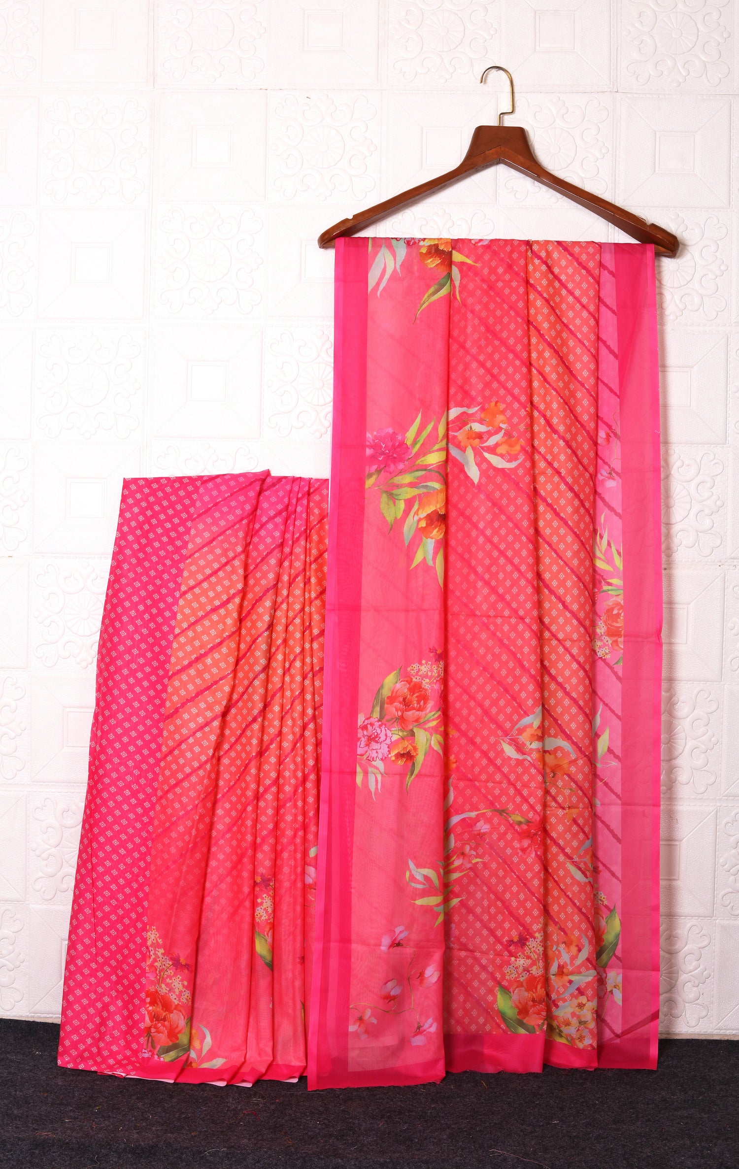 Majestic Traditional Georgette Silk Printed Saree With Designer Blouse