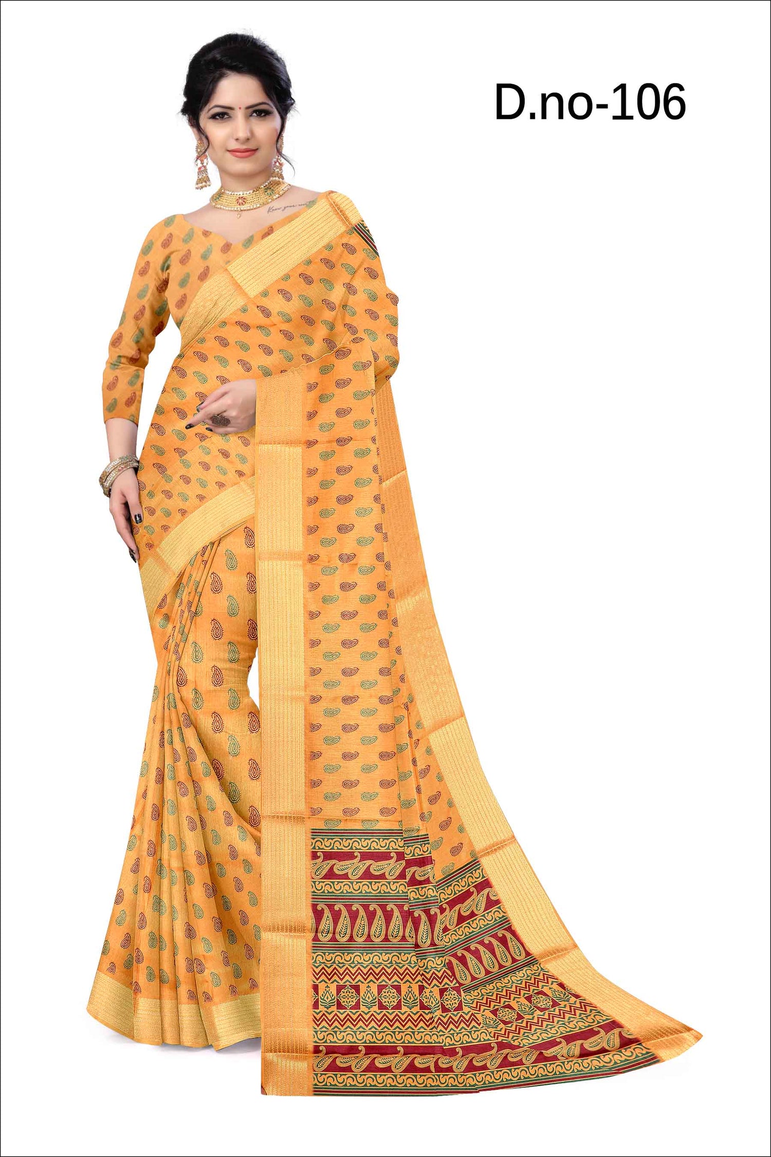 Mustard Fancy Printed Silk Saree Traditional And Casual Wear Style