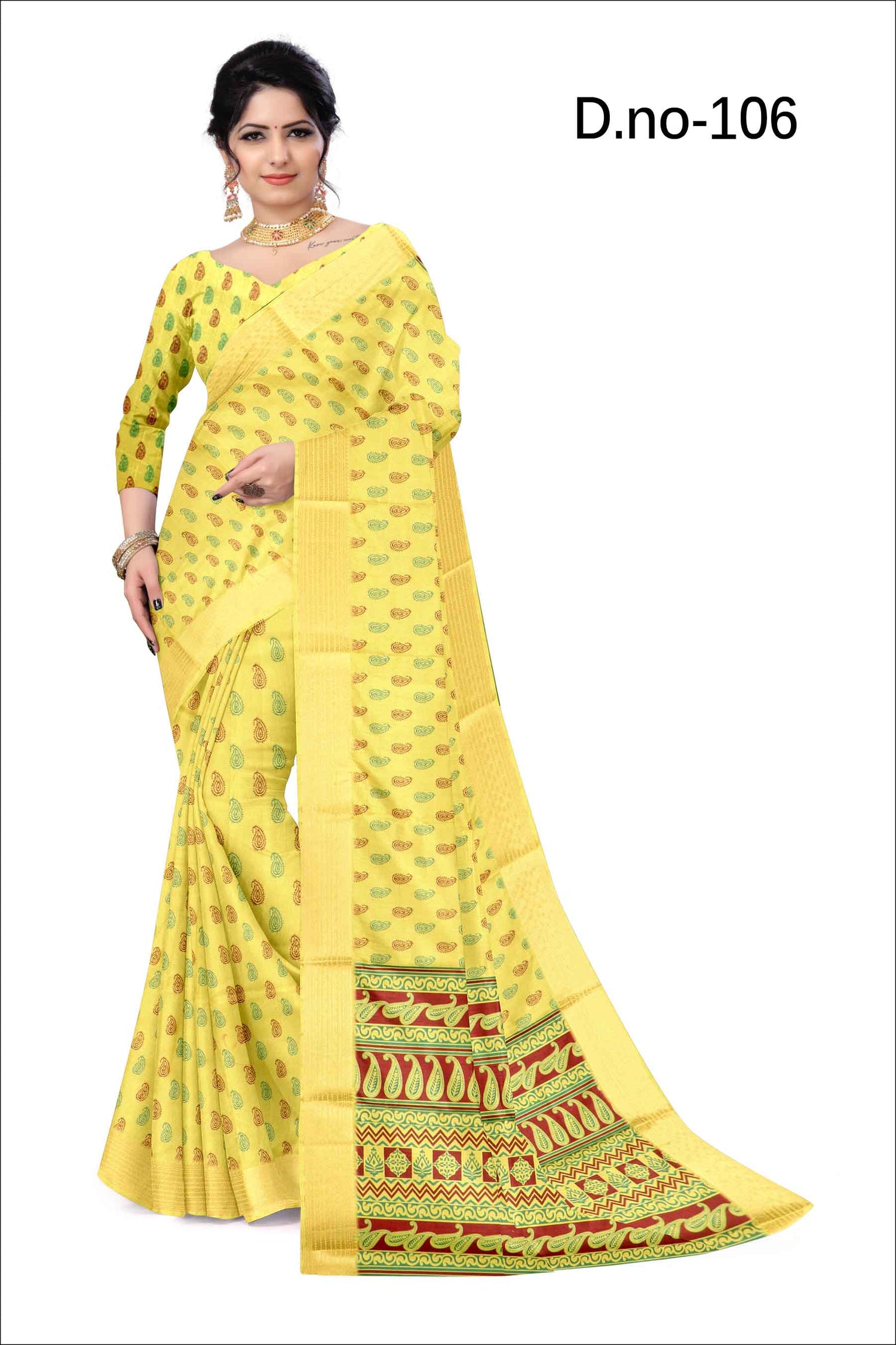 Daily Wear Yellow Fancy Saree Traditional Silk With Printed Patterns