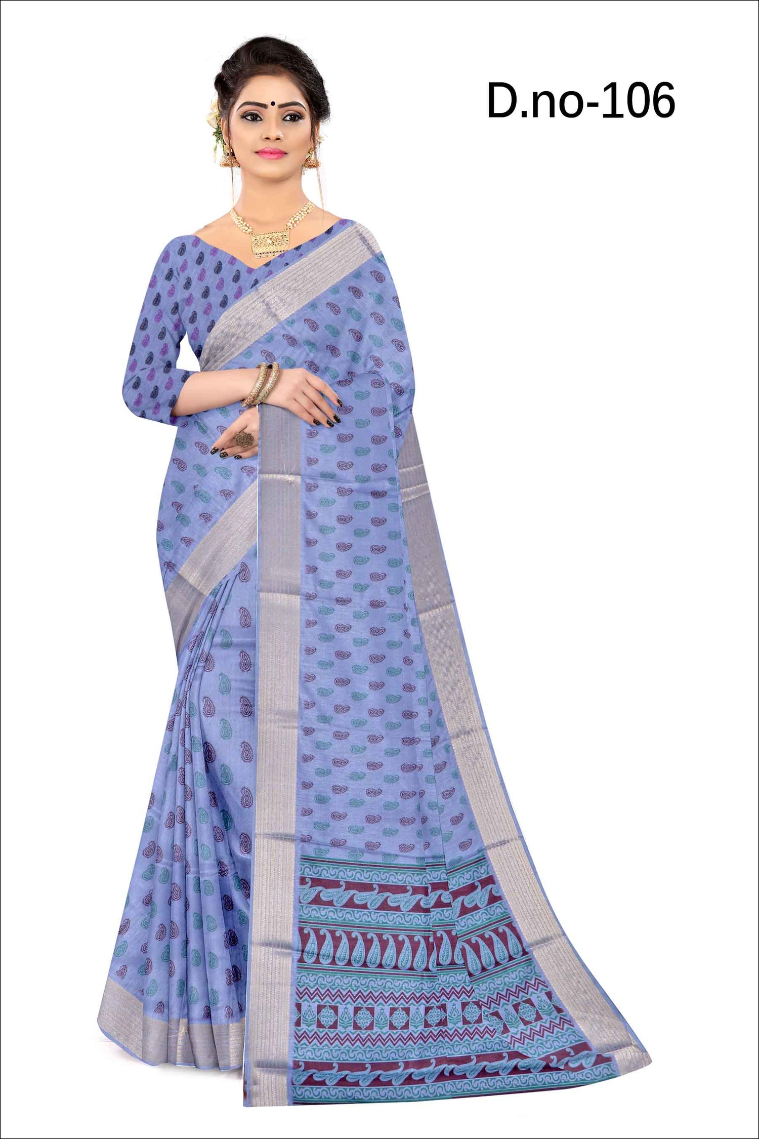 Graceful Purple Silk Saree Fancy Printed And Light Traditional Drape