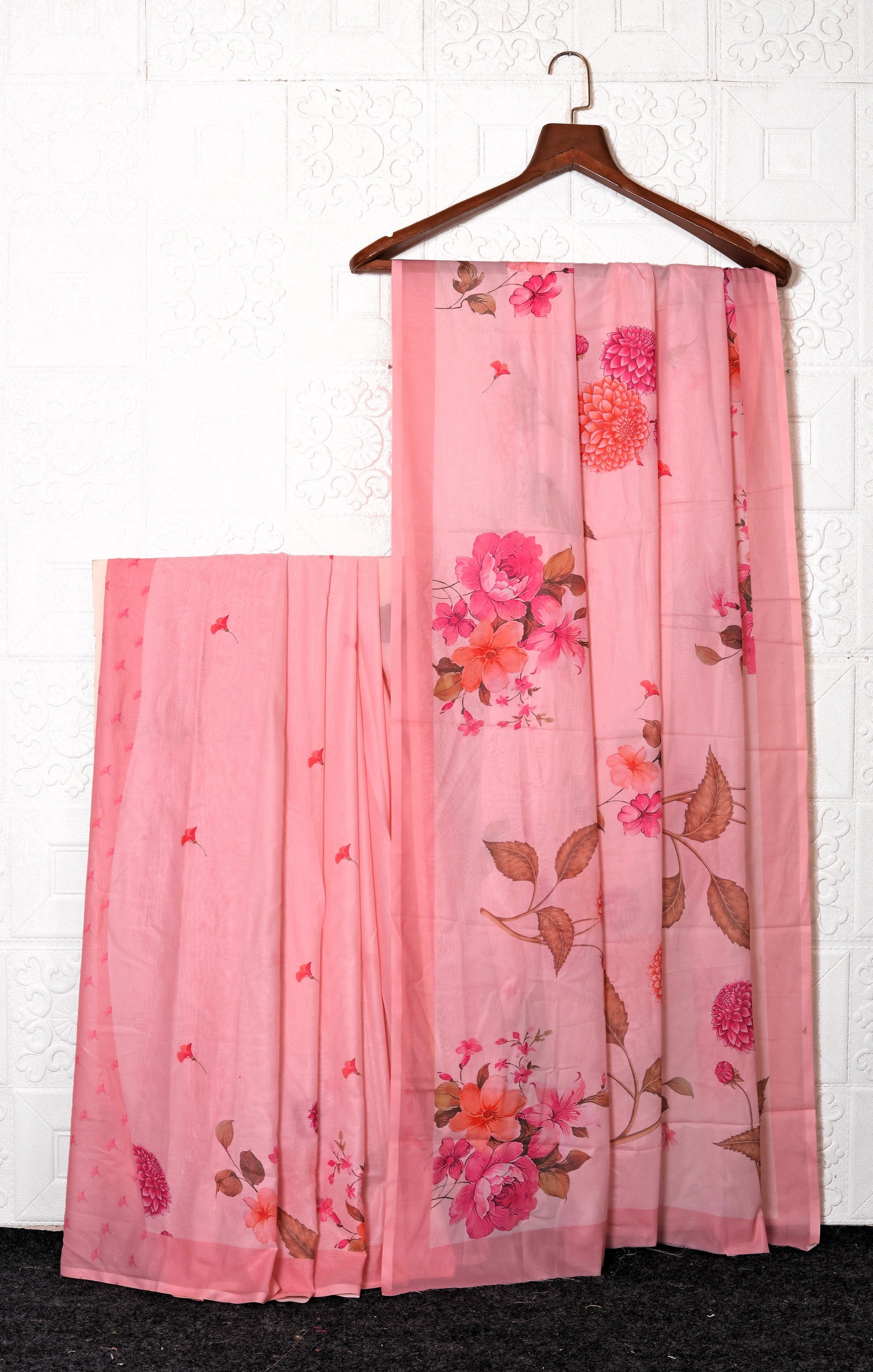 Majestic Traditional Georgette Silk Printed Saree With Designer Blouse