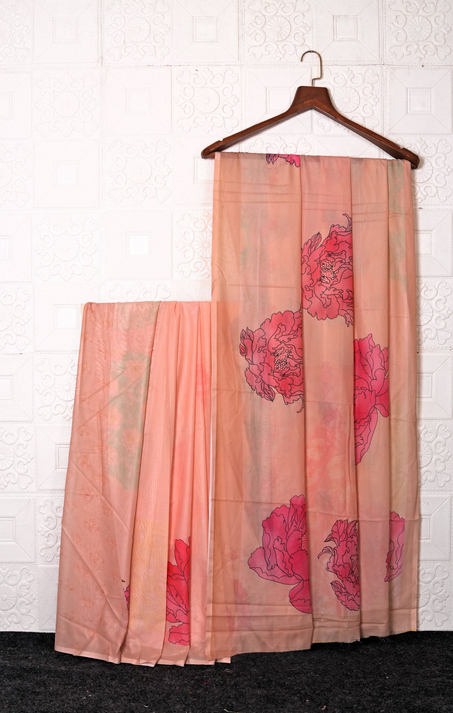 Majestic Traditional Georgette Silk Printed Saree With Designer Blouse