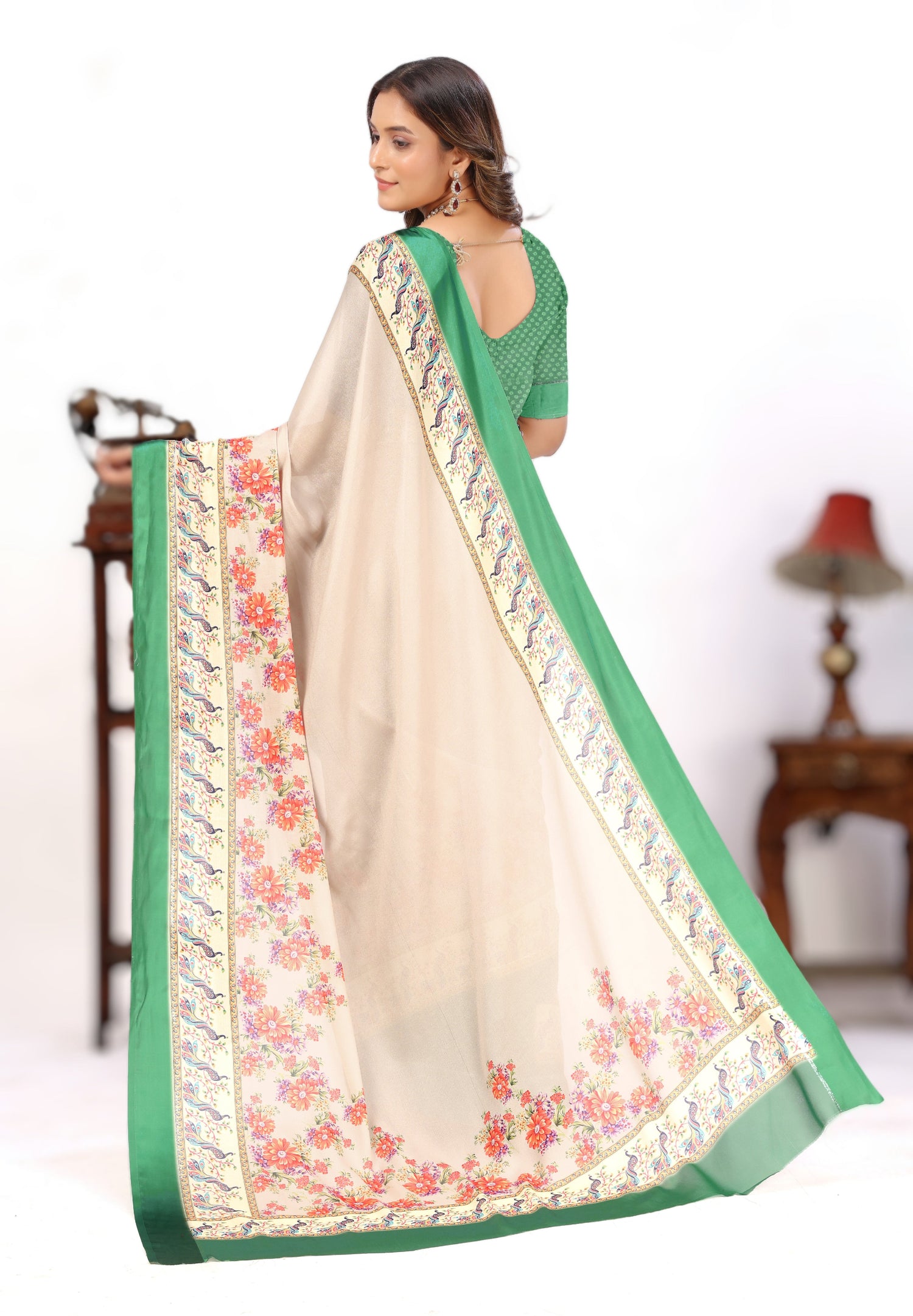 Premium Traditional Silk Saree In Viscose Georgette Print