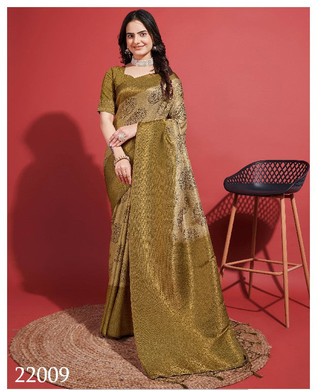Brown Digital Printed Saree Soft Silk For Festive And Traditional Wear