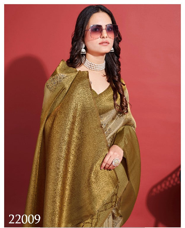 Brown Digital Printed Saree Soft Silk For Festive And Traditional Wear
