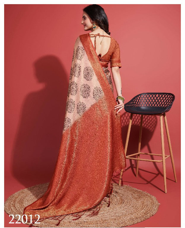 Red Soft Silk Saree Traditional Digital Prints For Festivals And Events