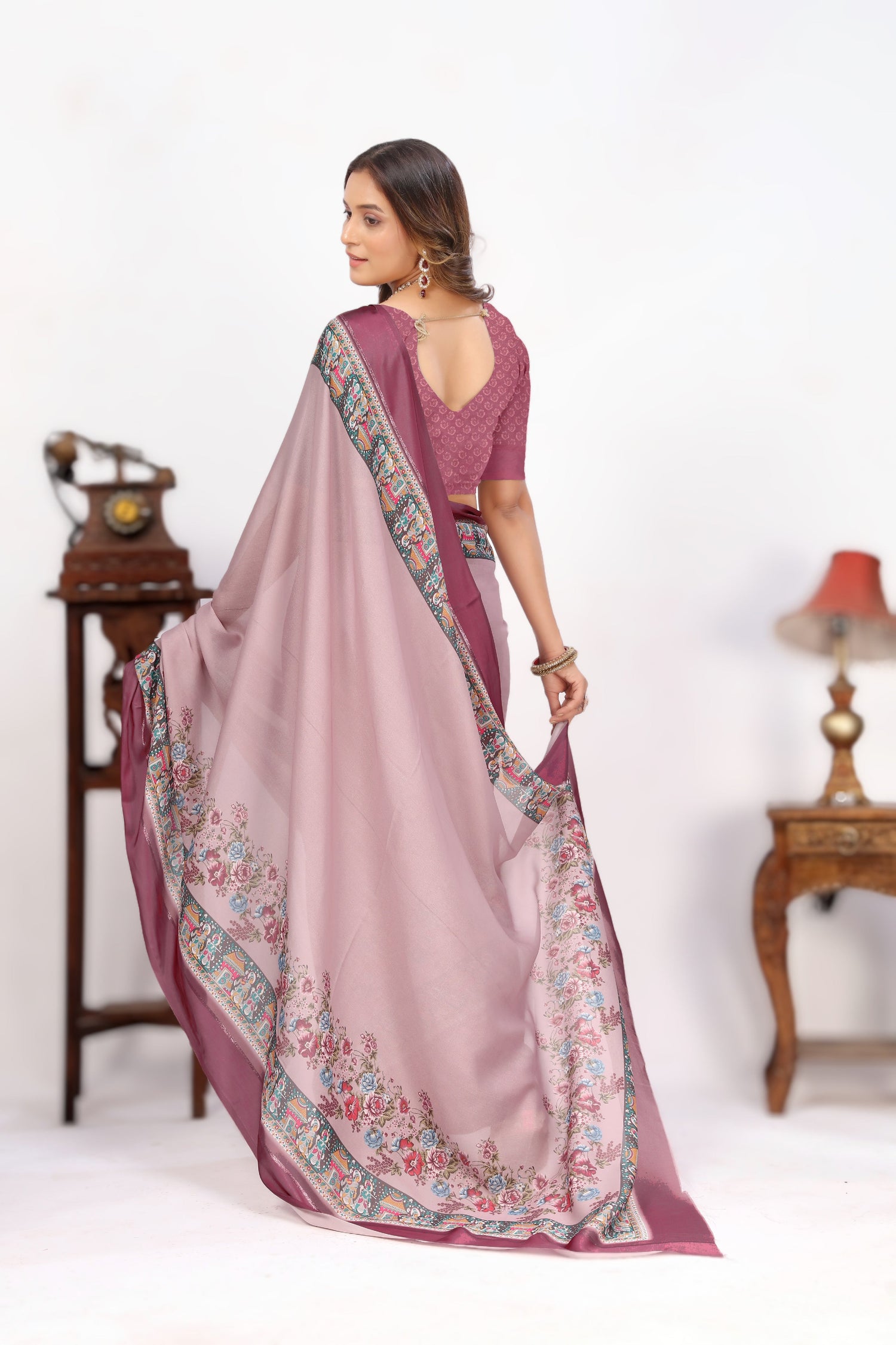 Cultural Elegance Printed Viscose Georgette Silk Saree
