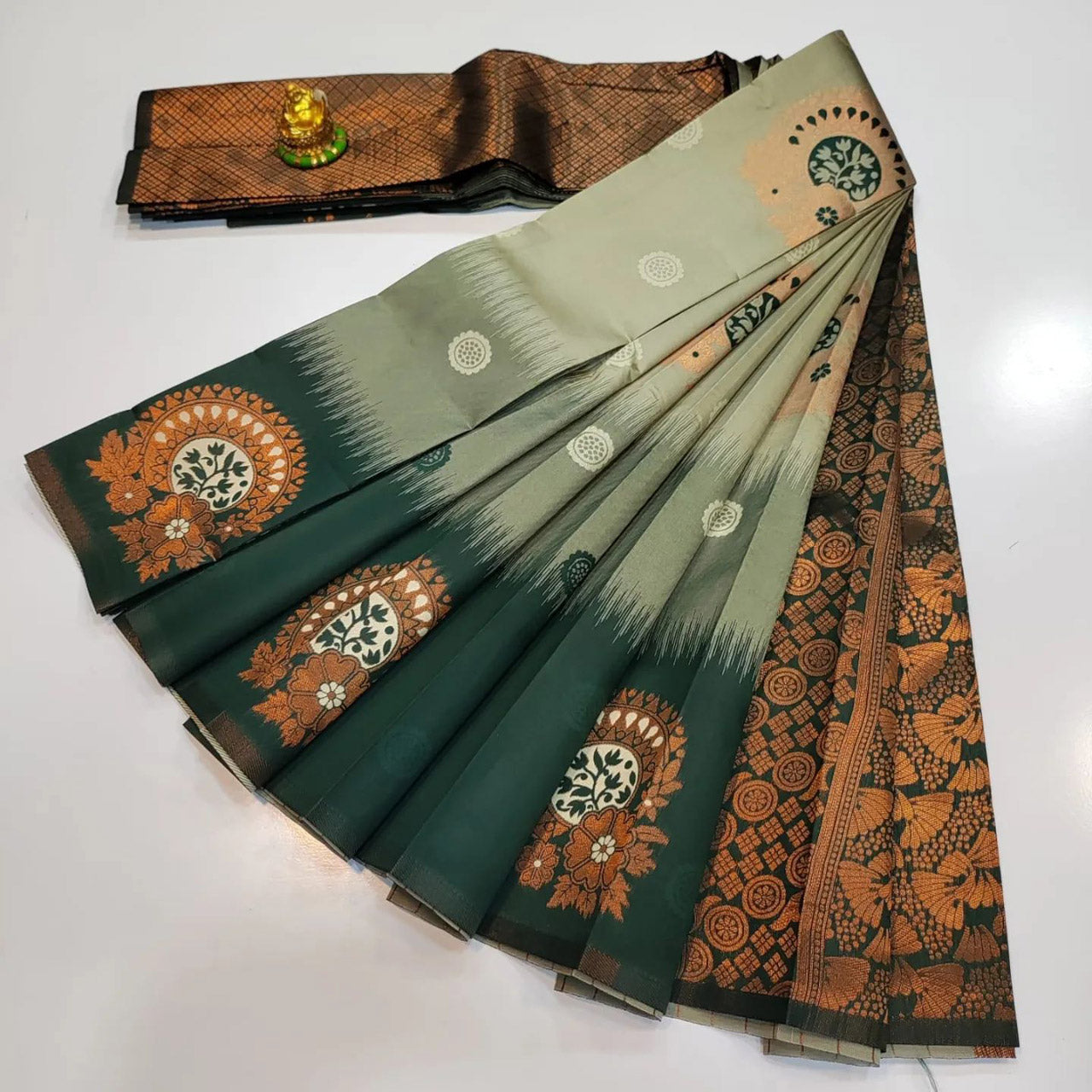 Exotic Green Kubera Pattu Saree Festive Edition With Premium 3D Weave