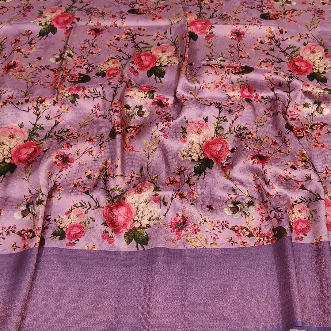 New Arrival Digital Print Soft Silk Saree For Women