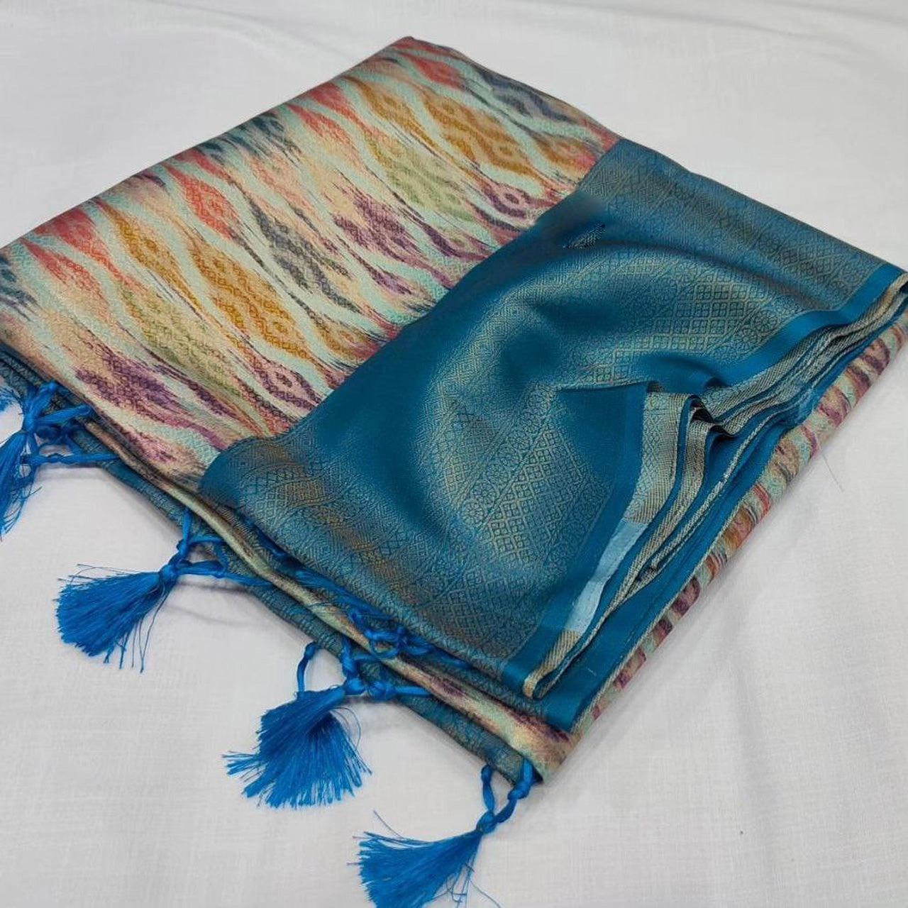 Urban Style Multi Colour Casual Saree Soft Silk Printed Design