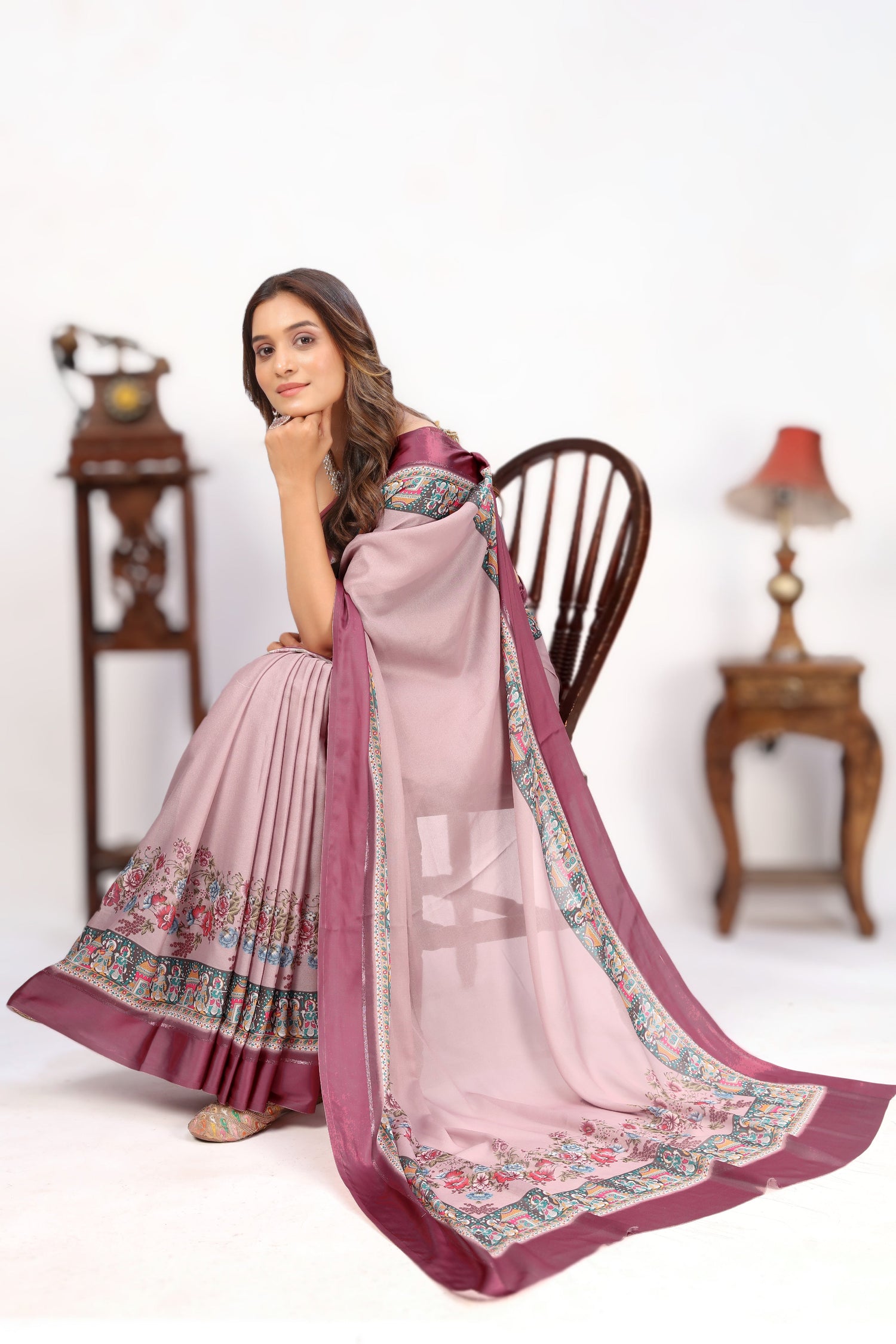Cultural Elegance Printed Viscose Georgette Silk Saree