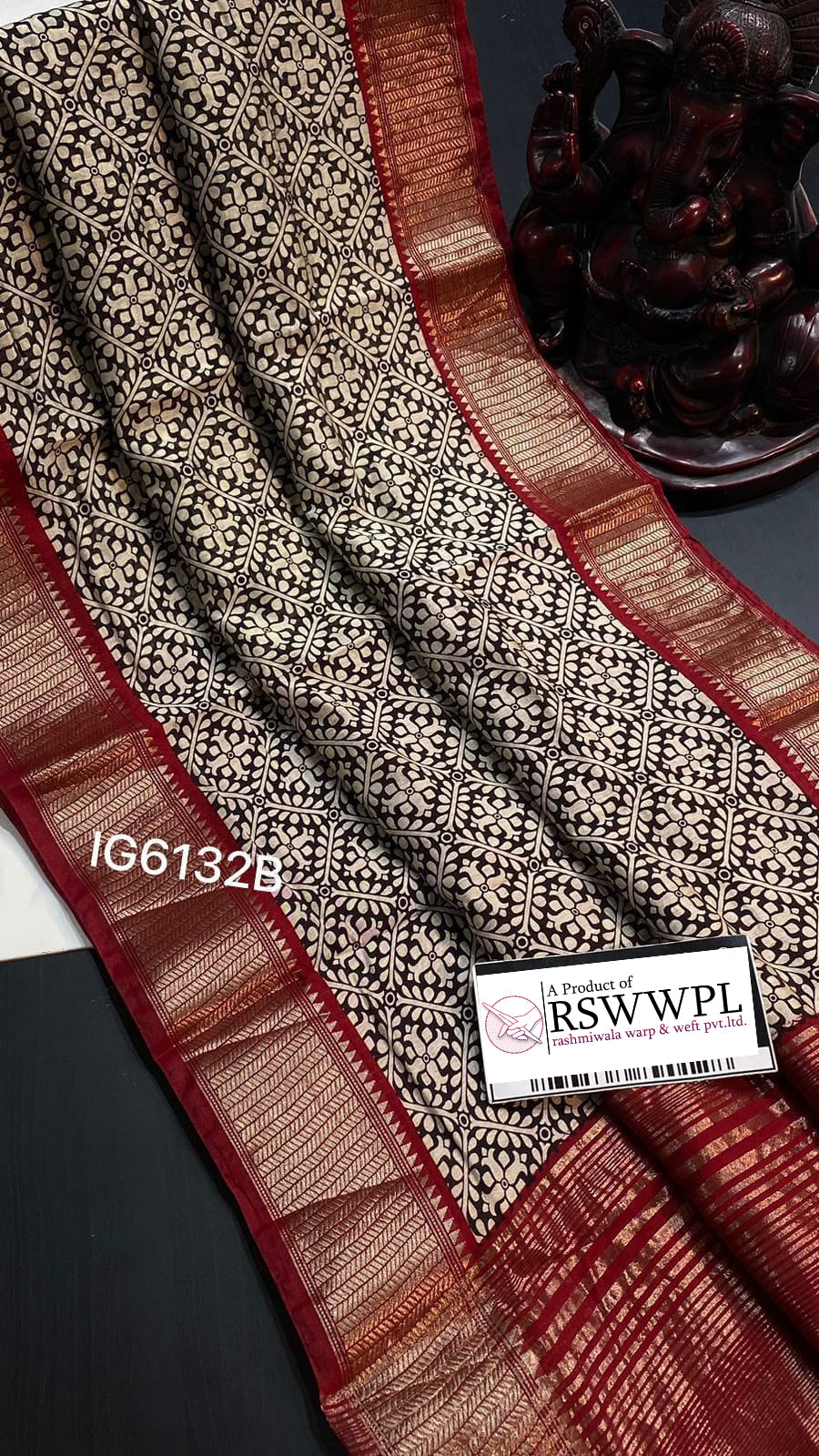 Elegant Black Dola Silk Saree Featuring Assam Pattu Digital Prints