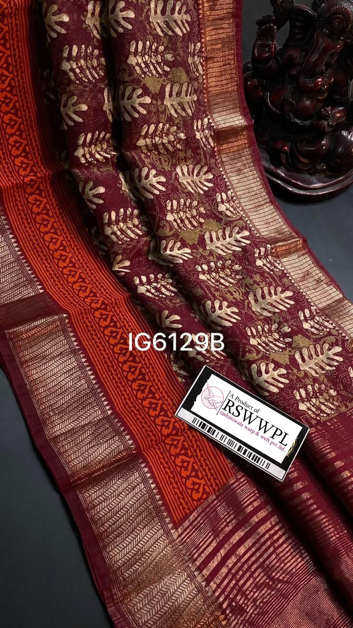 Contemporary Red Assam Pattu Print Saree Soft Silk For Women