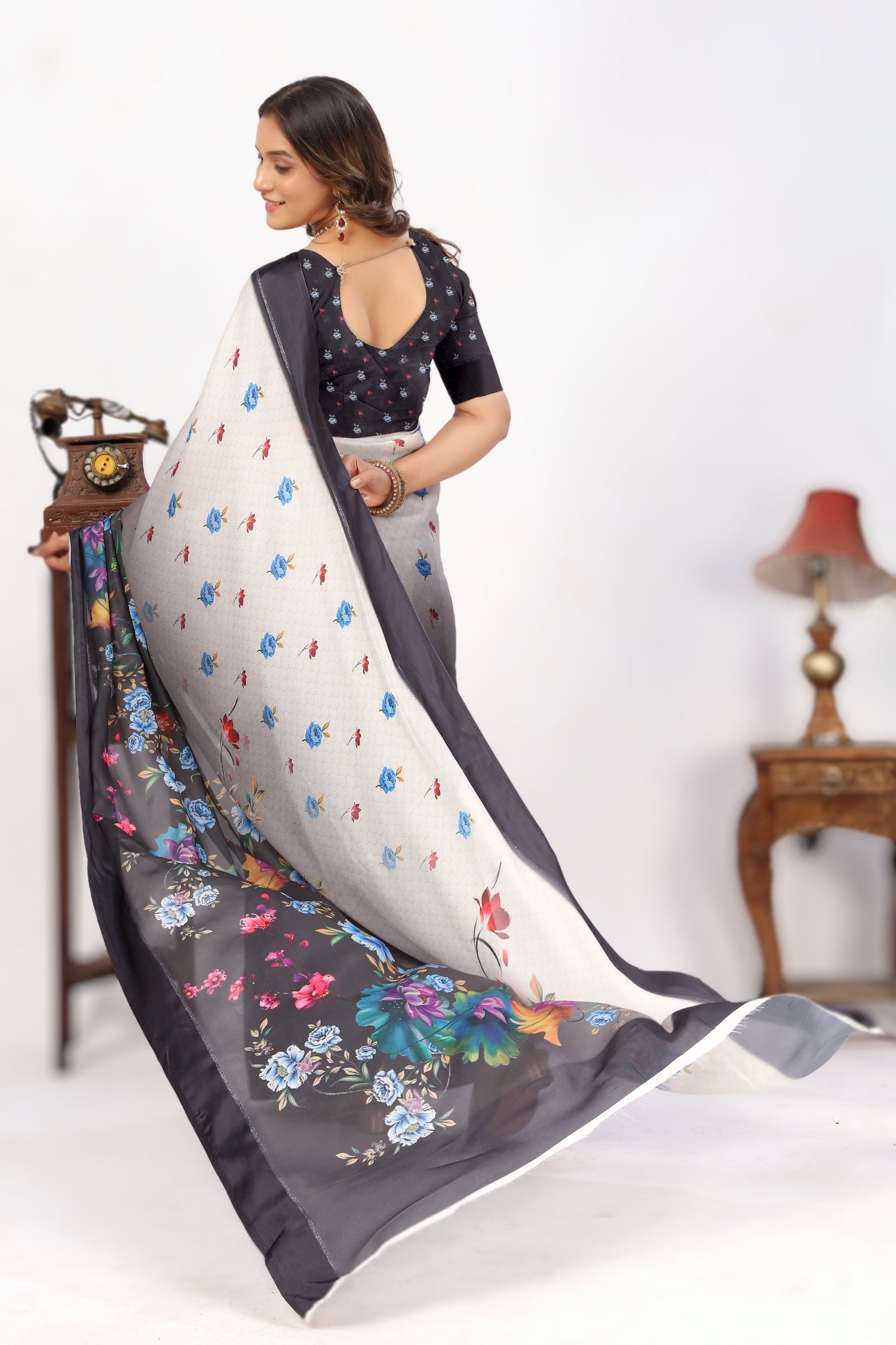 Elegant Traditional Viscose Georgette Printed Silk Saree