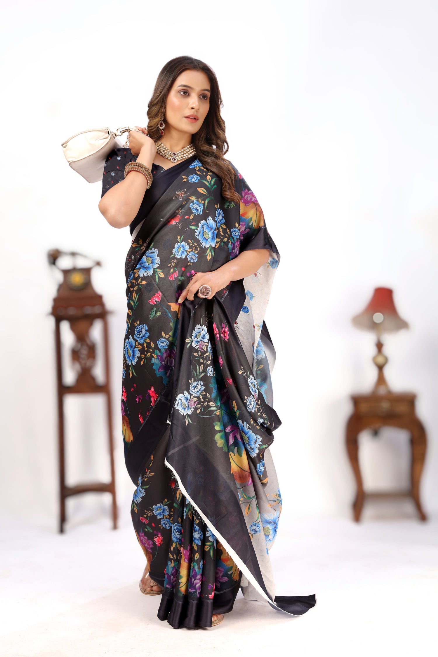 Elegant Traditional Viscose Georgette Printed Silk Saree