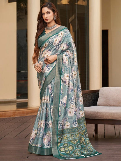 Artistry in Silk: Handloom Pattu Saree in bottle green