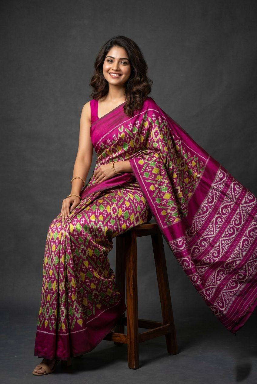 Pink Barista Soft Silks Saree with Traditional Zari Border