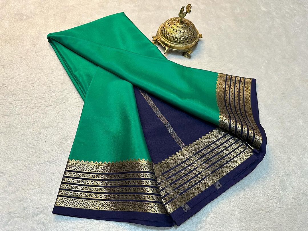 Traditional Occasion Wear Mysore Saree With Soft Silk Finish