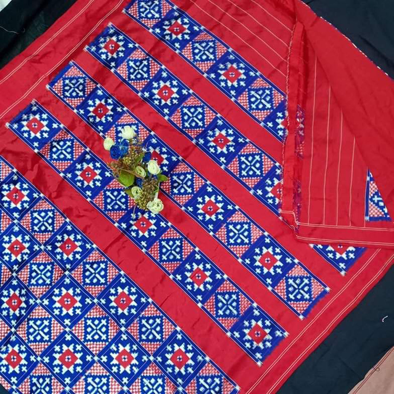 Classic Blue Butter Silk Saree For Women Fancy Blouse Included
