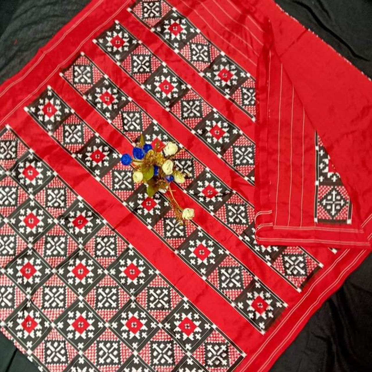 Chic Brown Printed Butter Silk Saree With Readymade Fancy Blouse