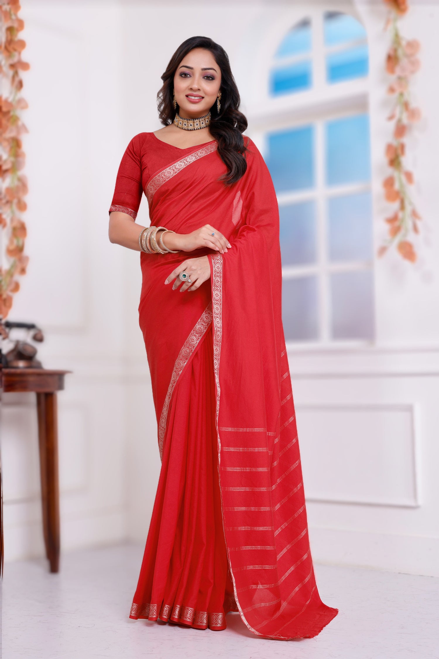 Soft Feel Mysore Crepe Silk Saree With Artistic Touch