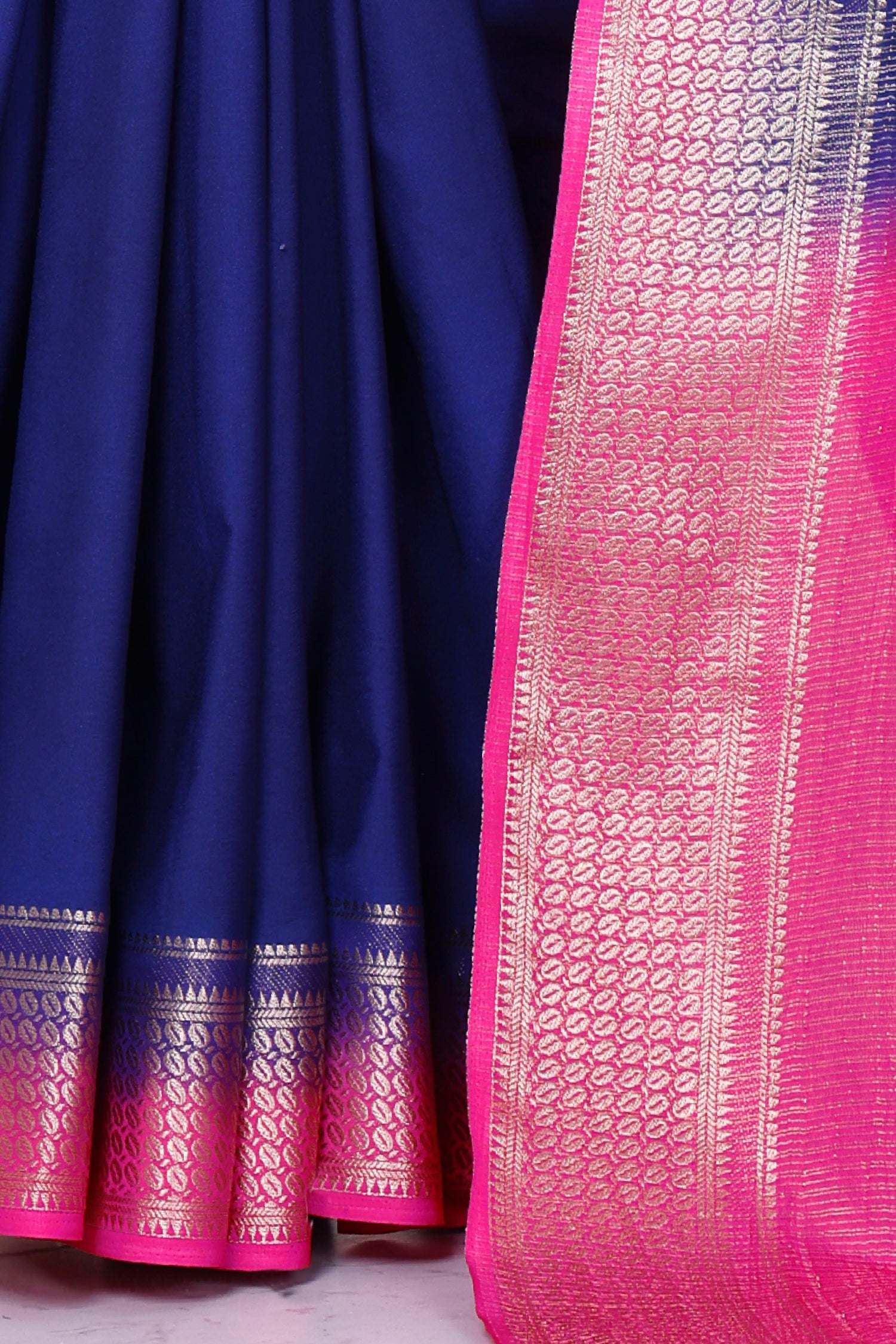 Sophisticated Traditional Mysore Crepe Saree