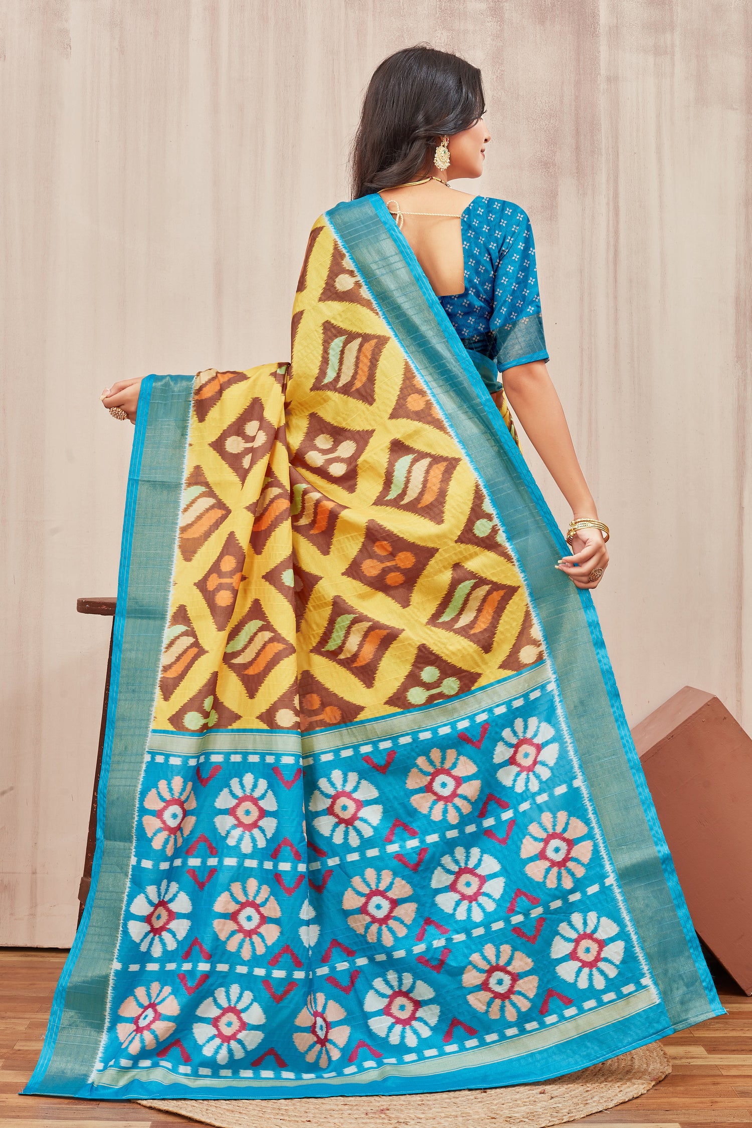Printed Mysore Silk Daily Wear Saree With Elegant Digital Motifs