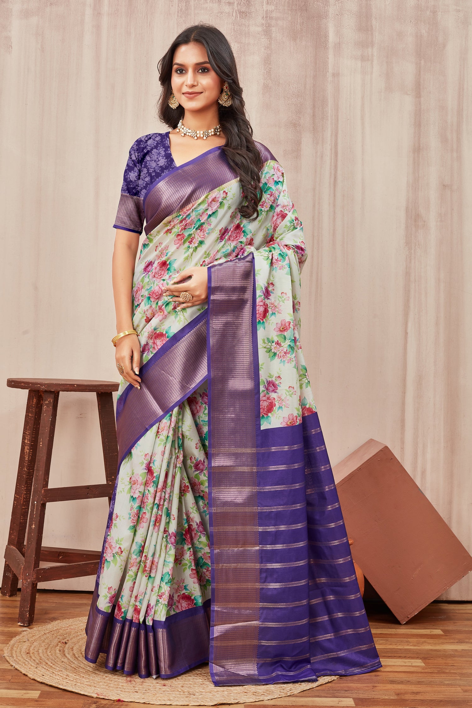 Soft And Stylish Digital Printed Mysore Silk Saree Traditional Daily Use
