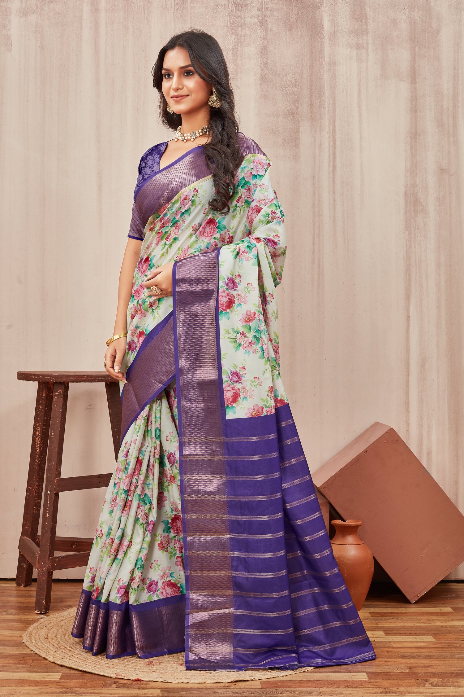 Soft And Stylish Digital Printed Mysore Silk Saree Traditional Daily Use