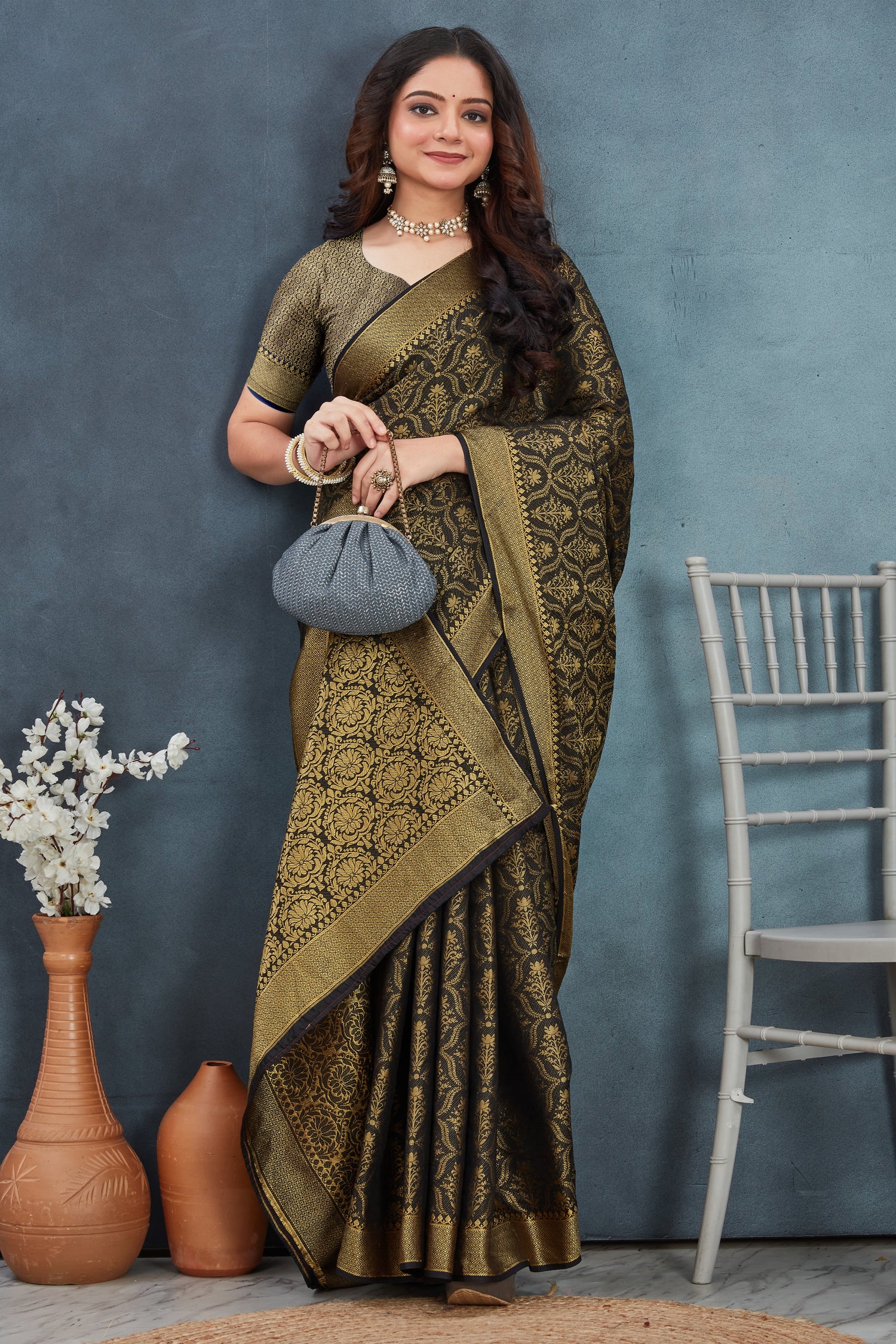 Brocade Rich Mysore Soft Silk Saree With Zari Embellishments Perfect For Sangeet