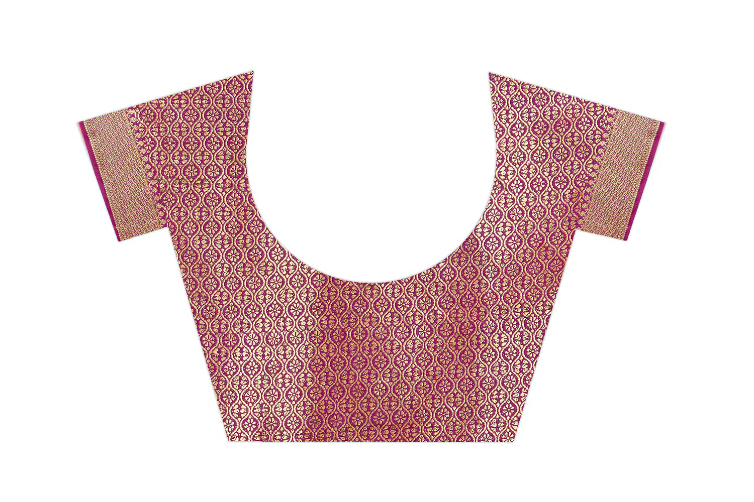 Graceful Magenta Mysore Brocade Saree Traditional Heavy Silk Weave