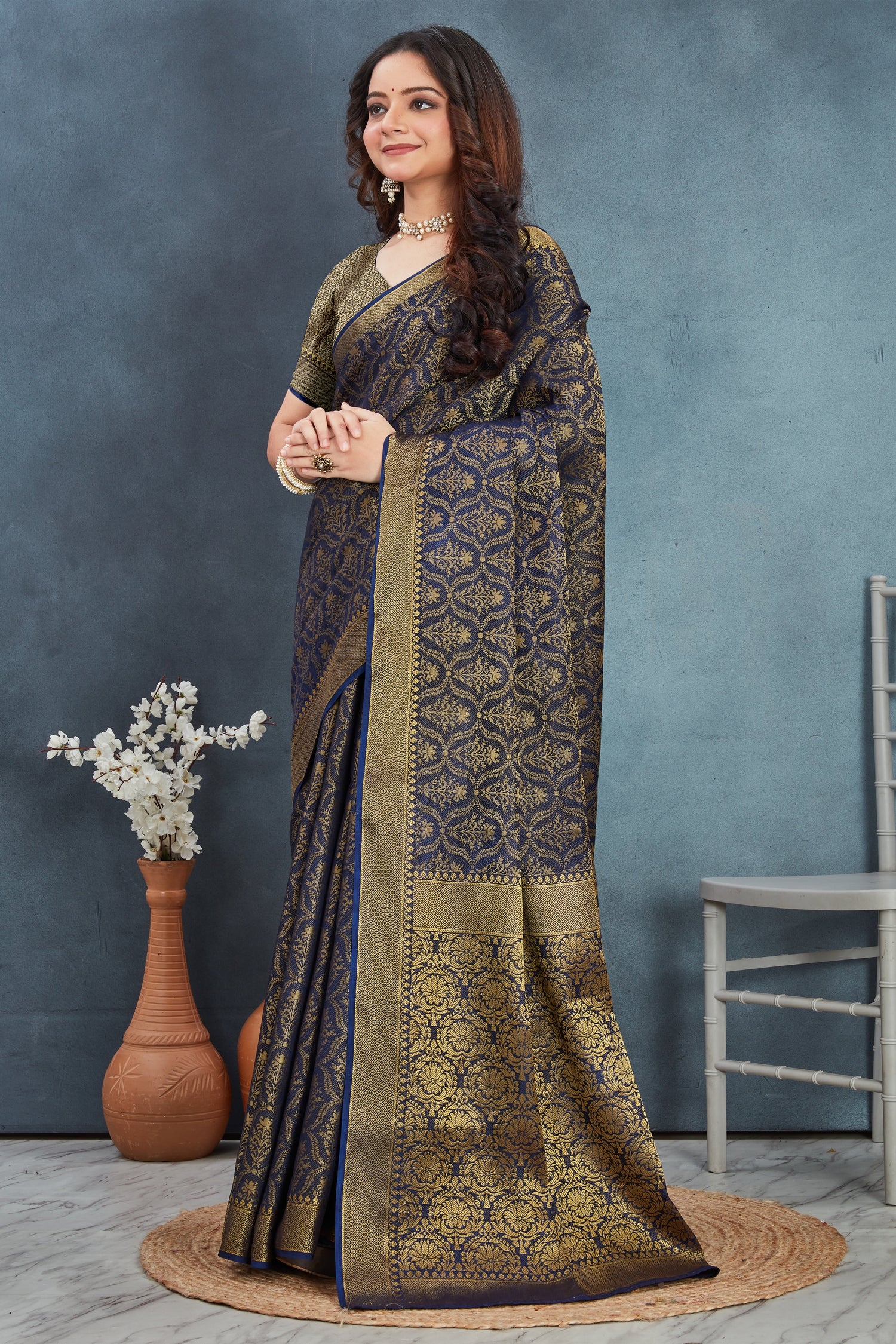 Royal Brocade Pure Mysore Silk Saree With Intricate Zari Weaving For Ceremonies