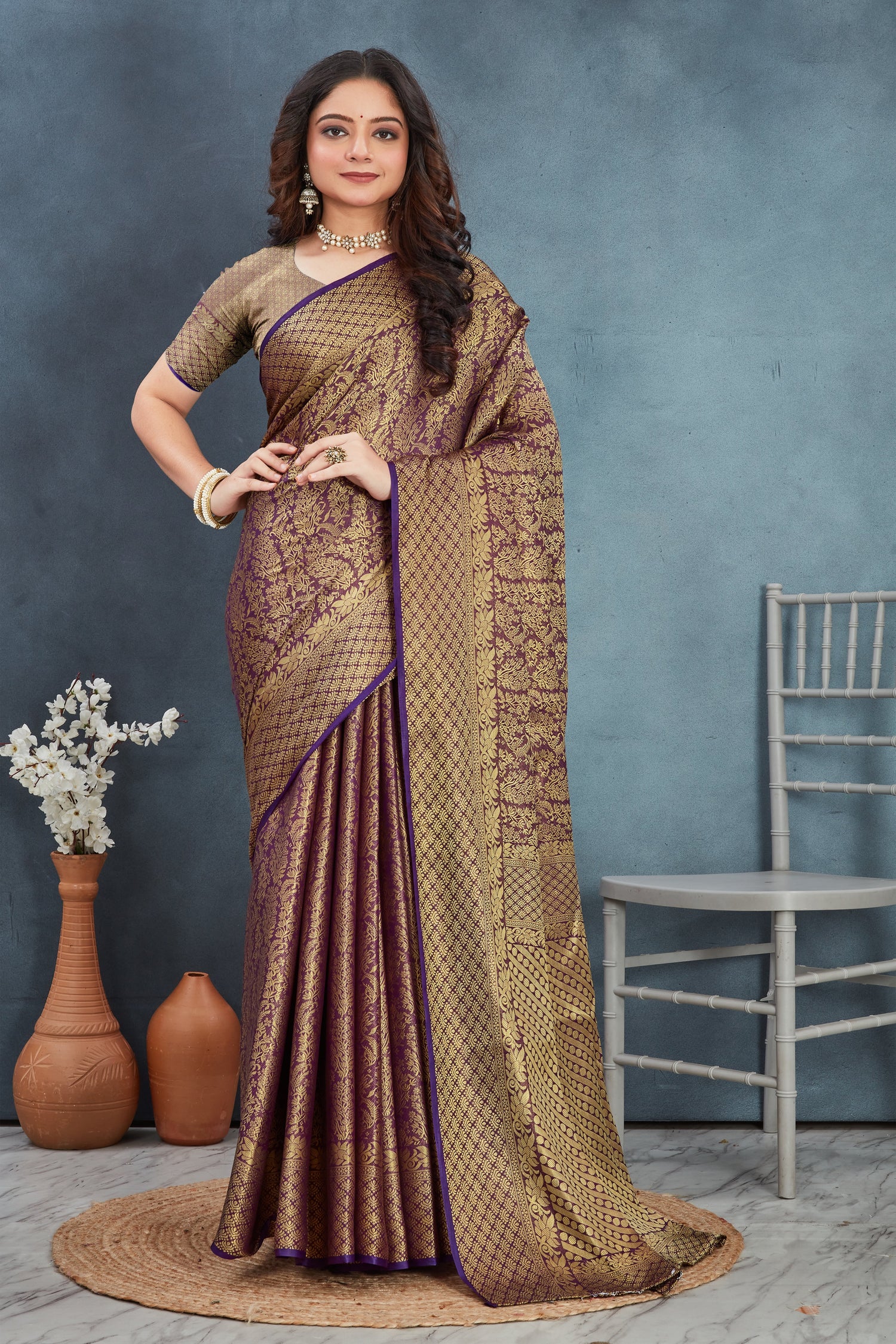 Soft Mysore Silk Sangeet Saree With Traditional Zari And Brocade Work