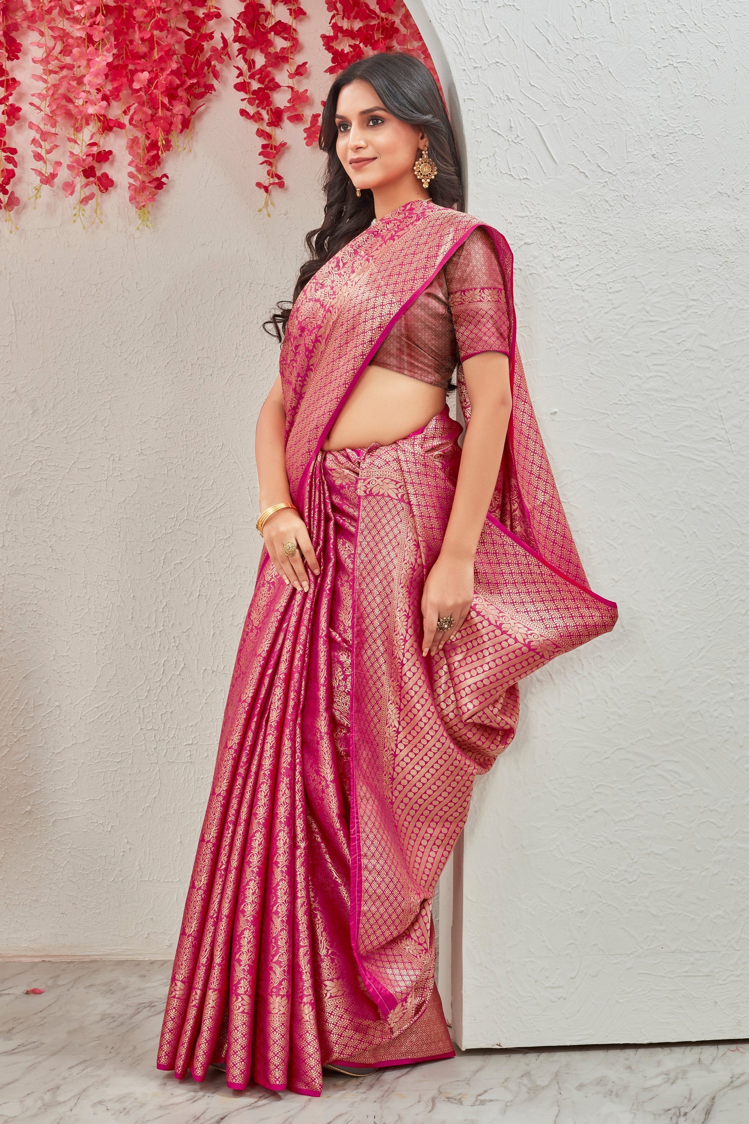 Festive Wear Mysore Silk Saree With Intricate Weaving Work Traditional Style