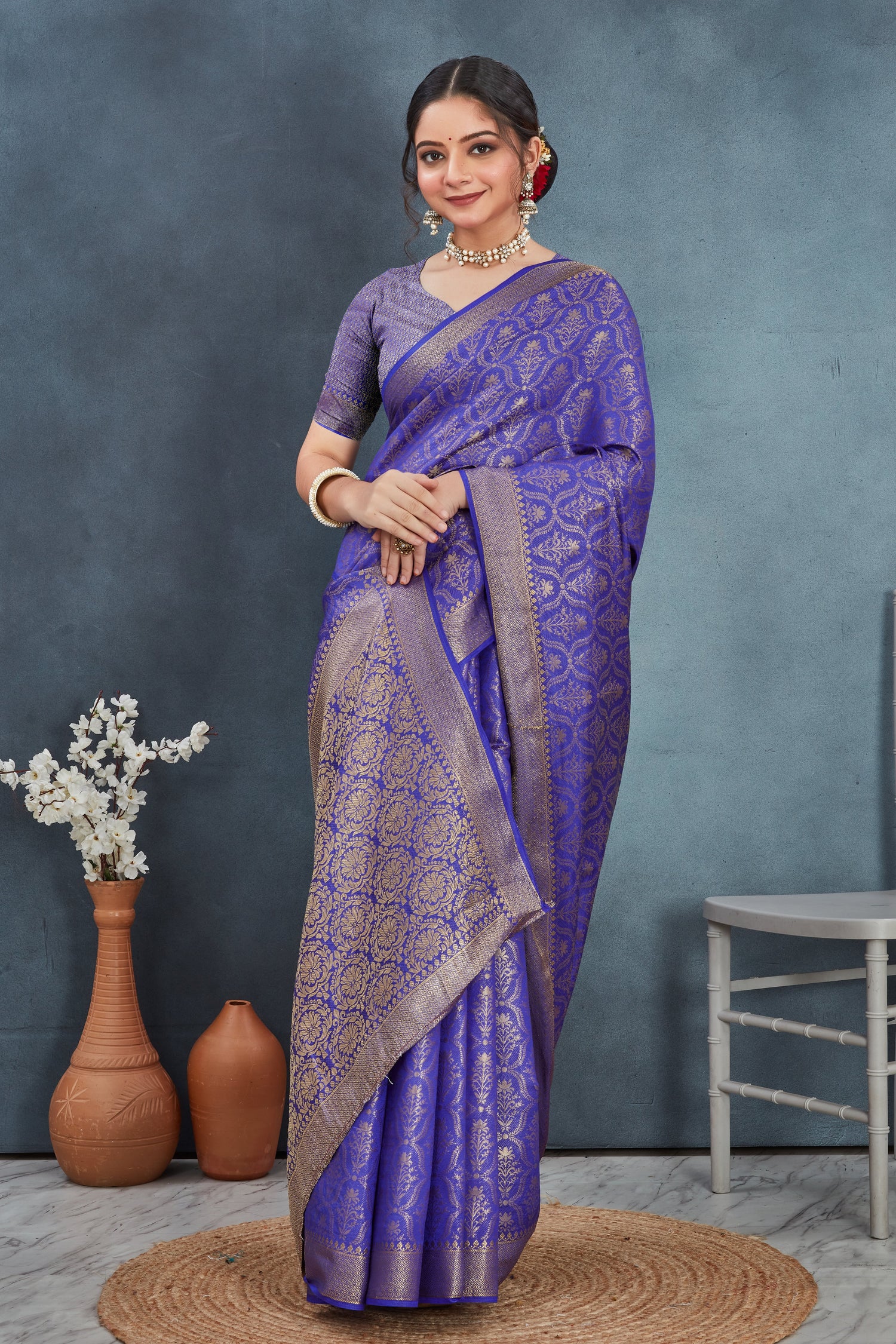 Super Soft Mysore Brocade Silk Saree With Rich Zari Work Traditional Sangeet Look