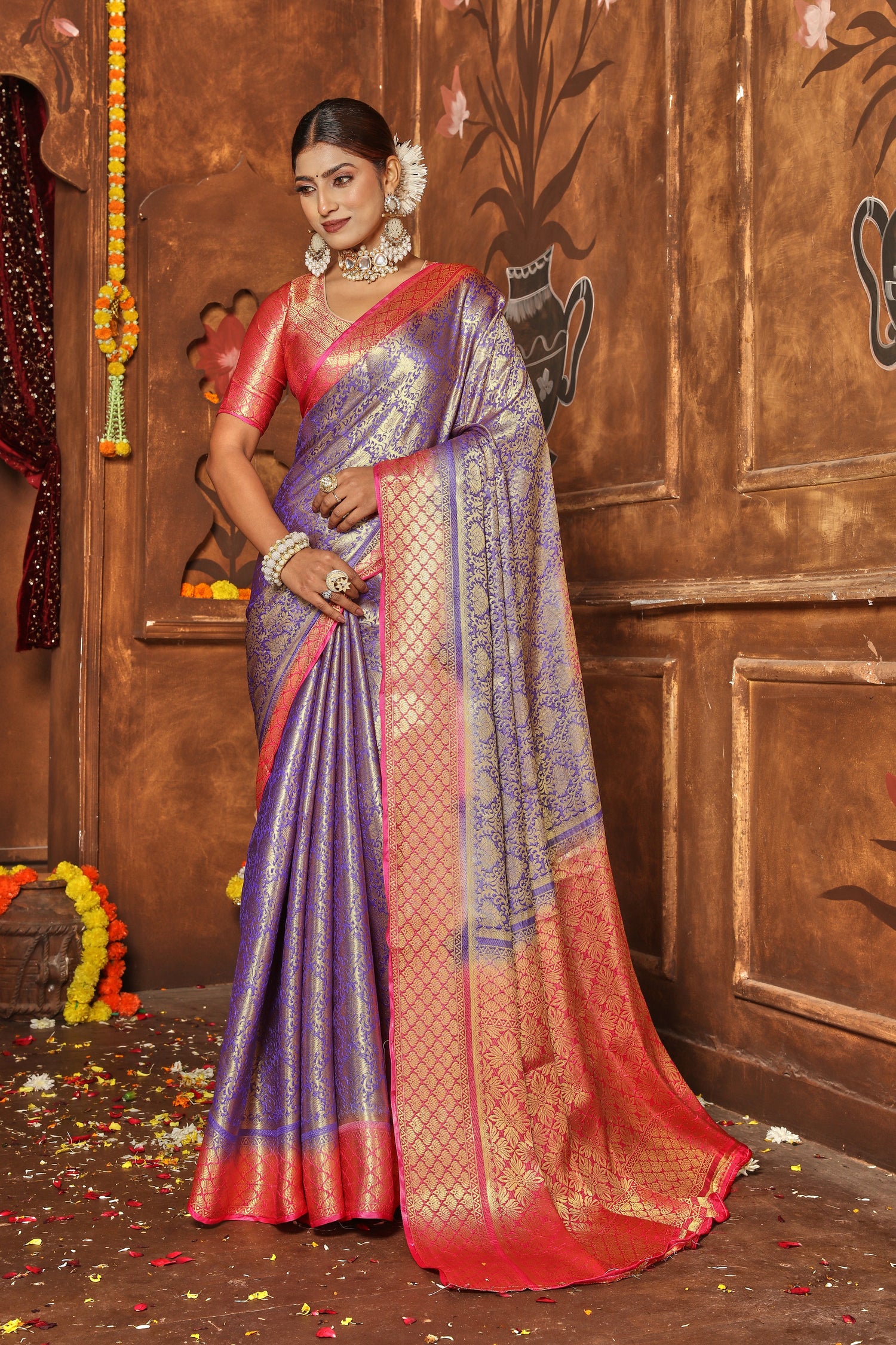 Timeless Banarasi Zari Brocade Silk Saree For Festive Wear