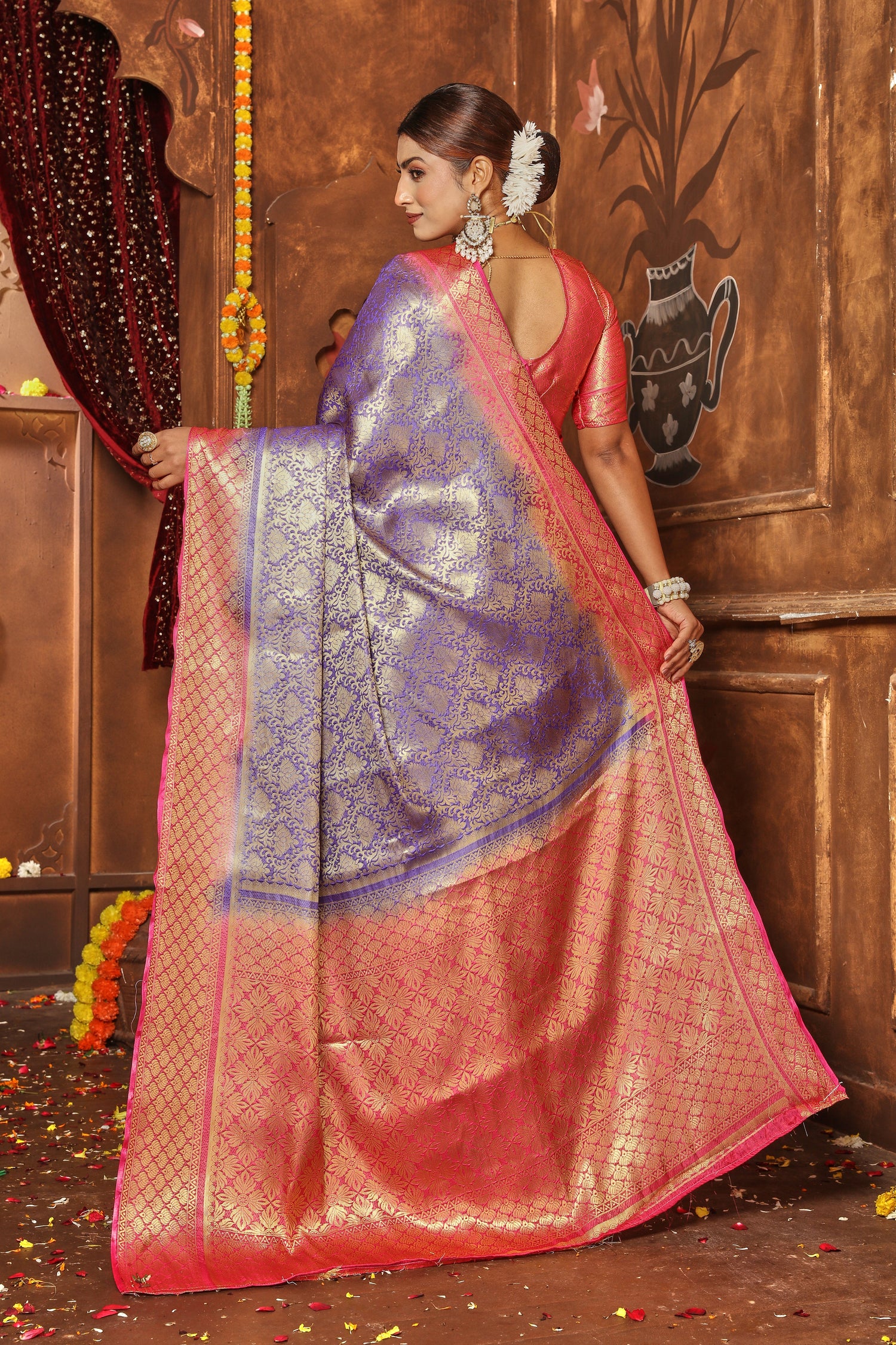 Timeless Banarasi Zari Brocade Silk Saree For Festive Wear