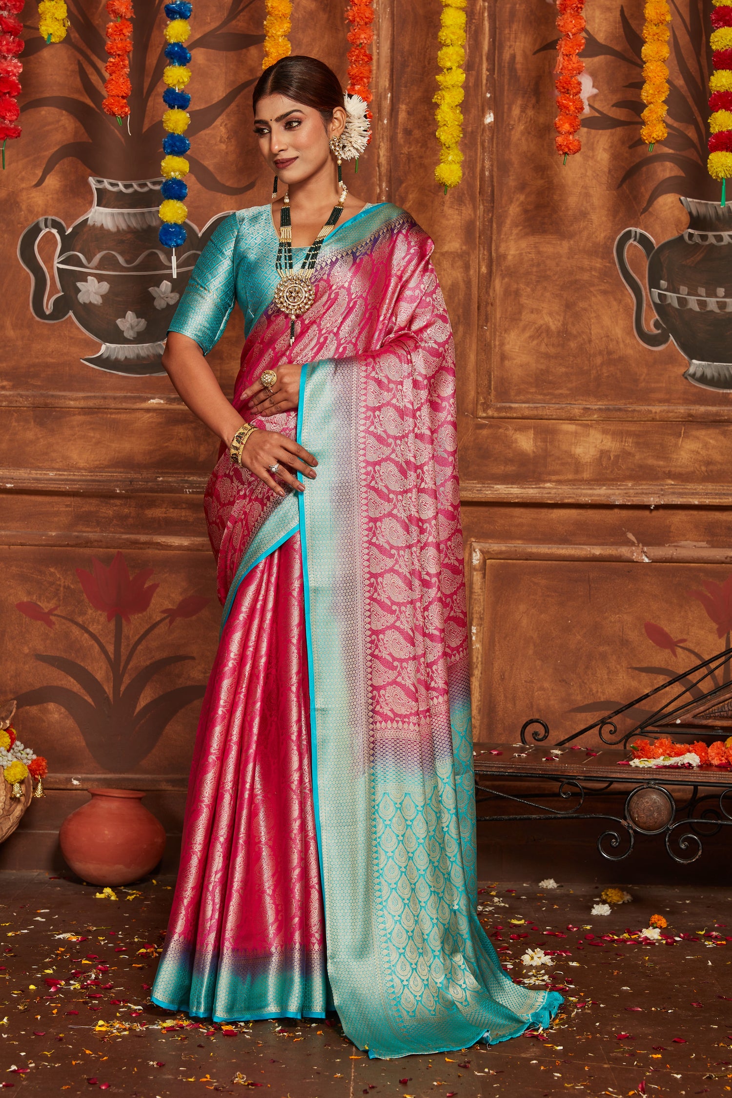 Banarasi Detailed Mysore Silk Saree For Festive And Wedding Wear