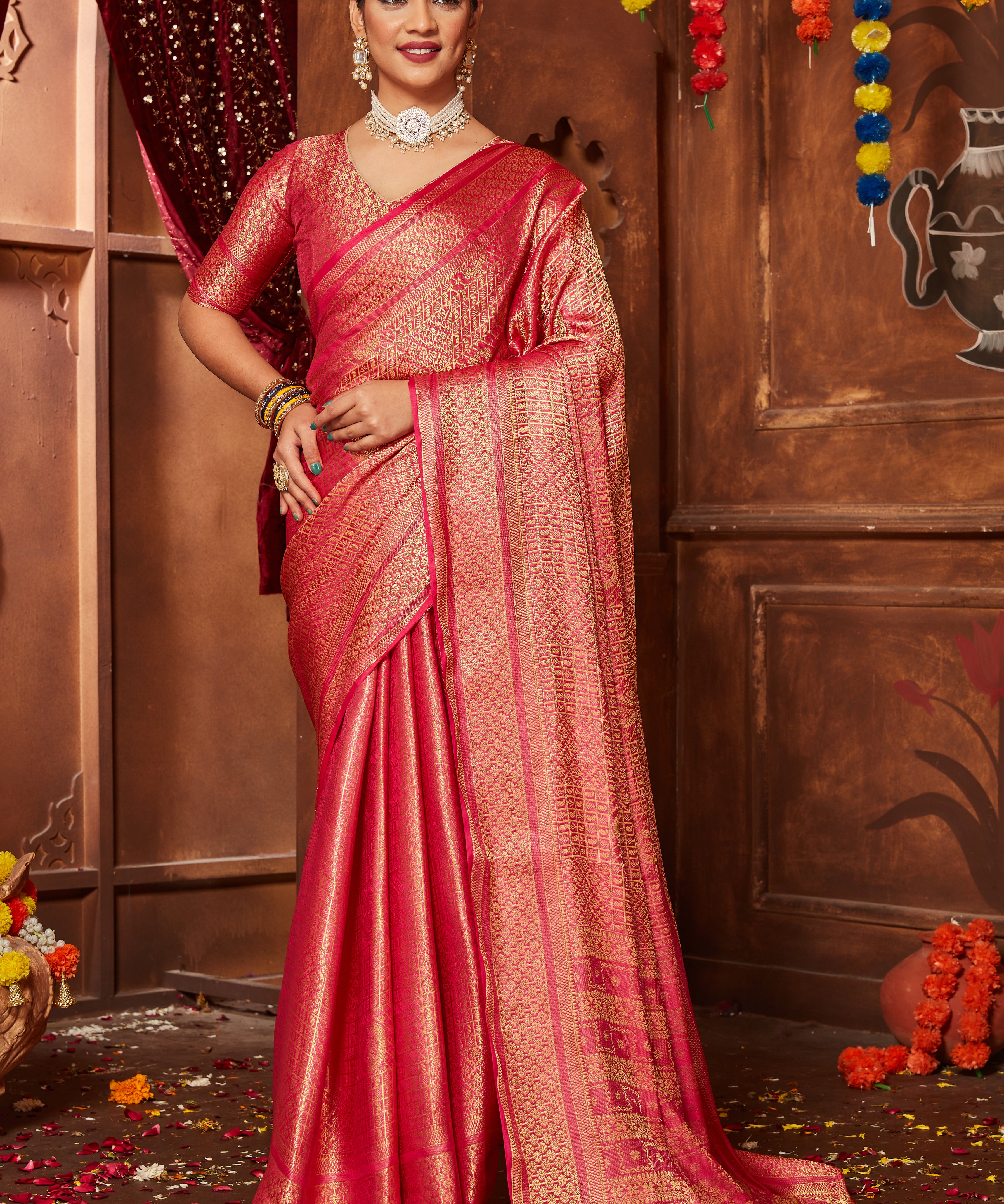 '- A Tapestry of Luxury: Indulge in Handwoven Brocade Masterpieces