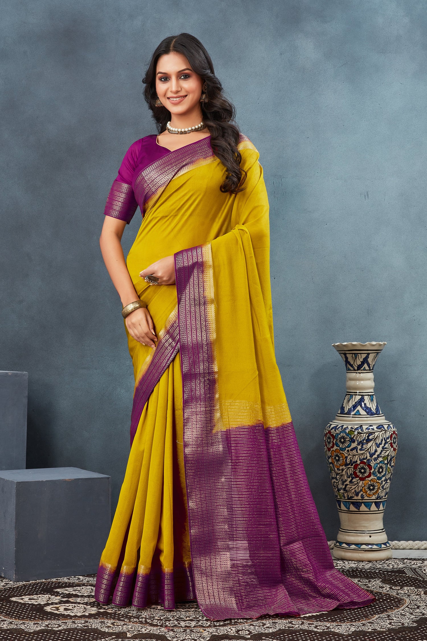 Wine Pure Art Silk Saree Soft Handloom Pattu For Wedding Functions