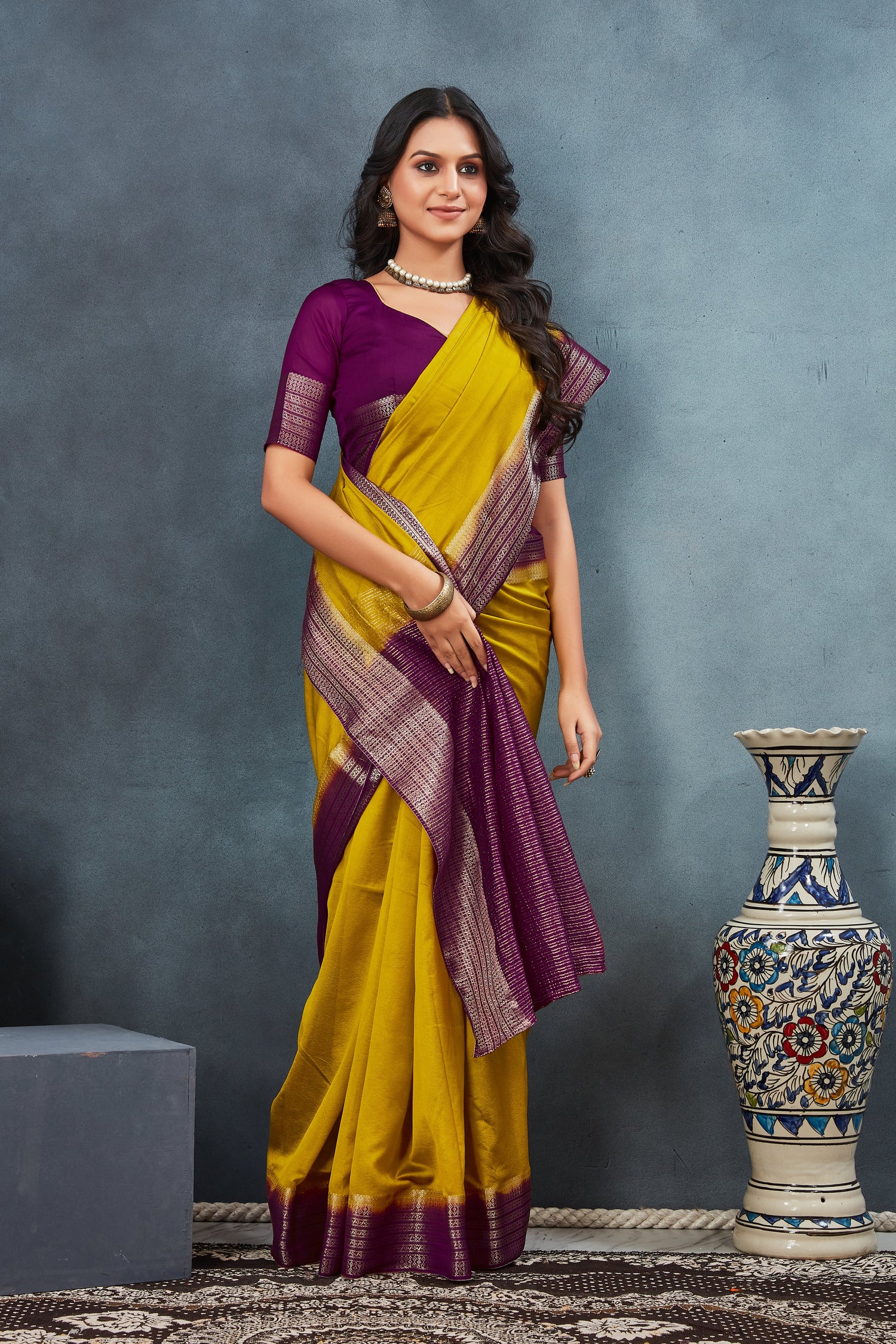 Wine Pure Art Silk Saree Soft Handloom Pattu For Wedding Functions